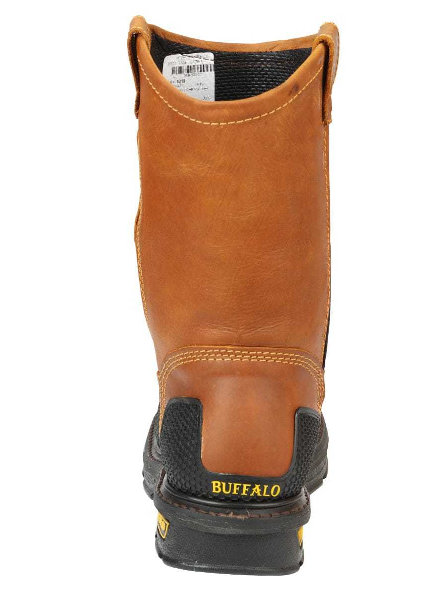 Buffalo & Bull Men’s Work Boots - Honey 123029 - Back View