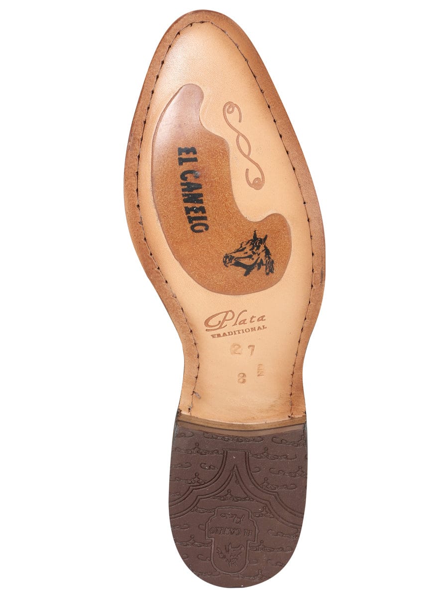 El General Western Wear Men´s Canelo Round Toe Ankle Boot - Nobuck - Beige 230 sole view