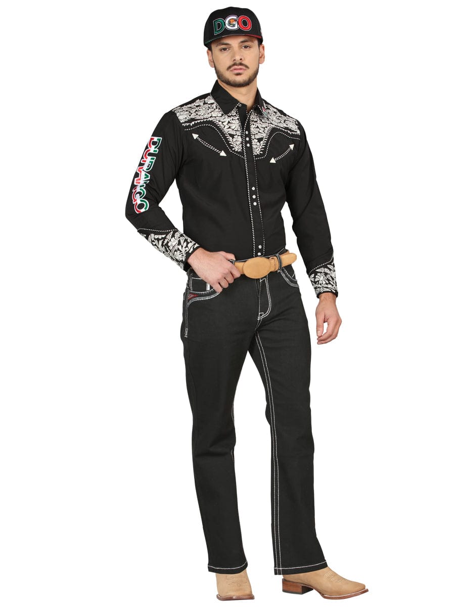 El General Western Wear CABALLERO Centenario Bootcut Denim Jeans - Black 44964