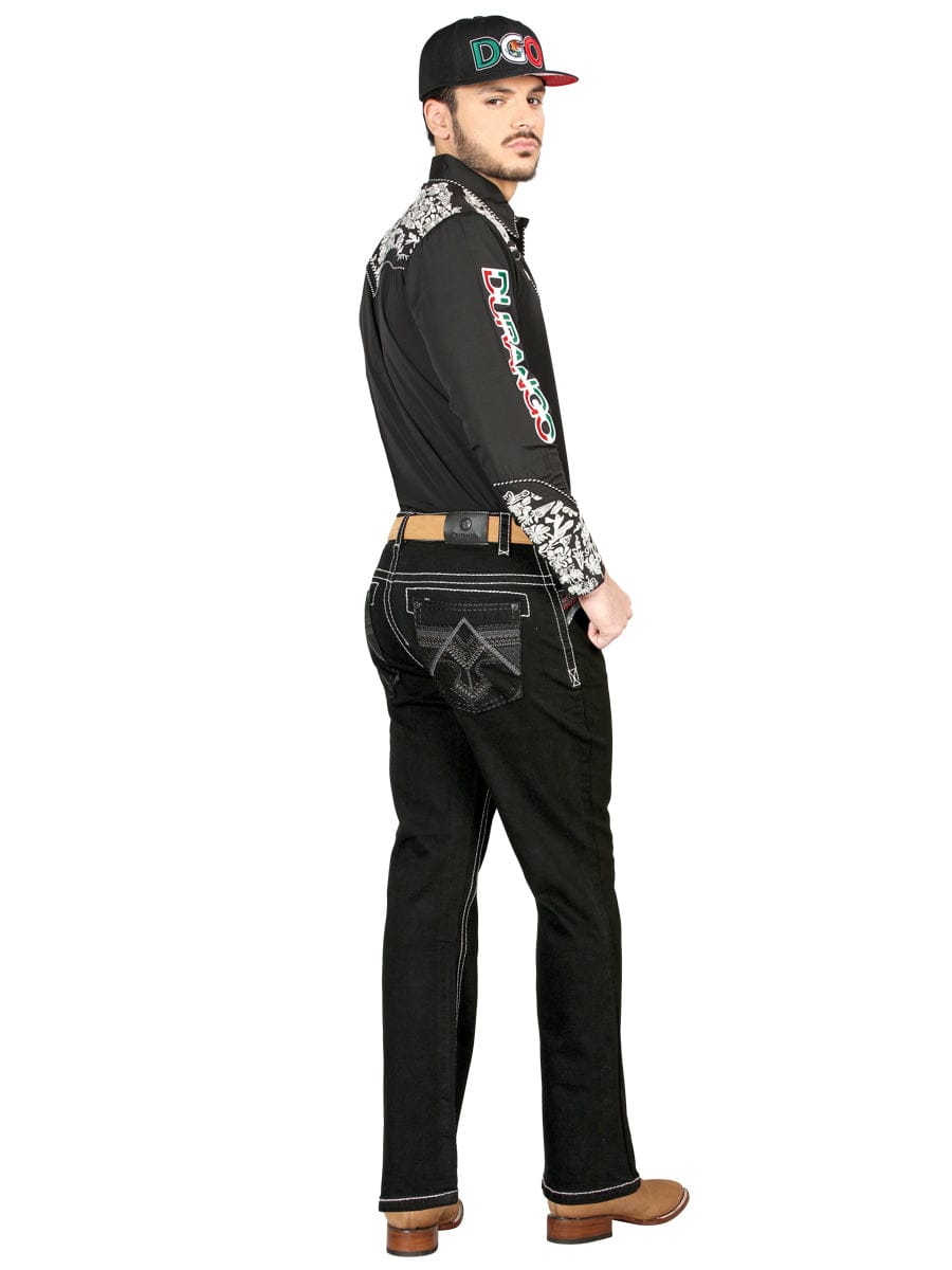 El General Western Wear CABALLERO Centenario Bootcut Denim Jeans - Black 44964