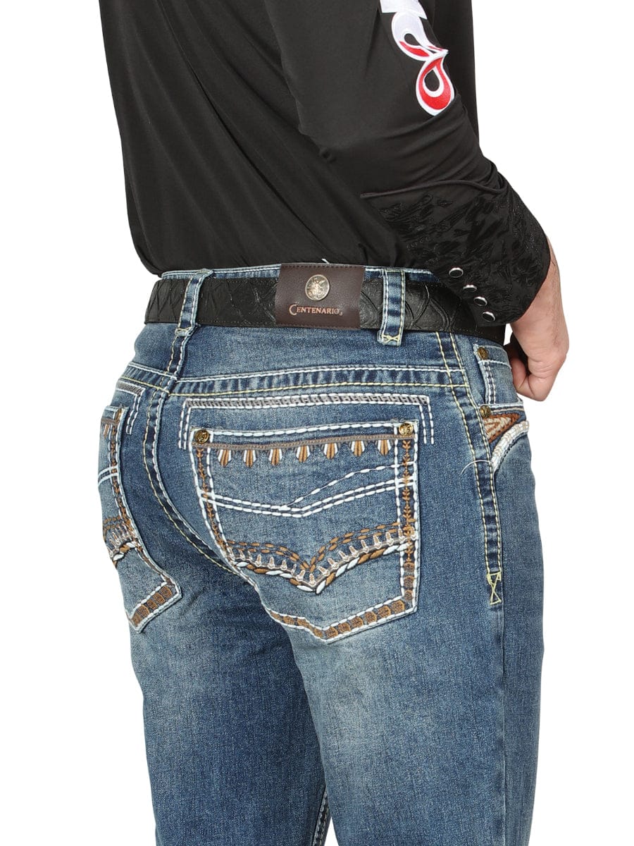 El General Western Wear CABALLERO Centenario Bootcut Denim Jeans - Dark Blue 44967