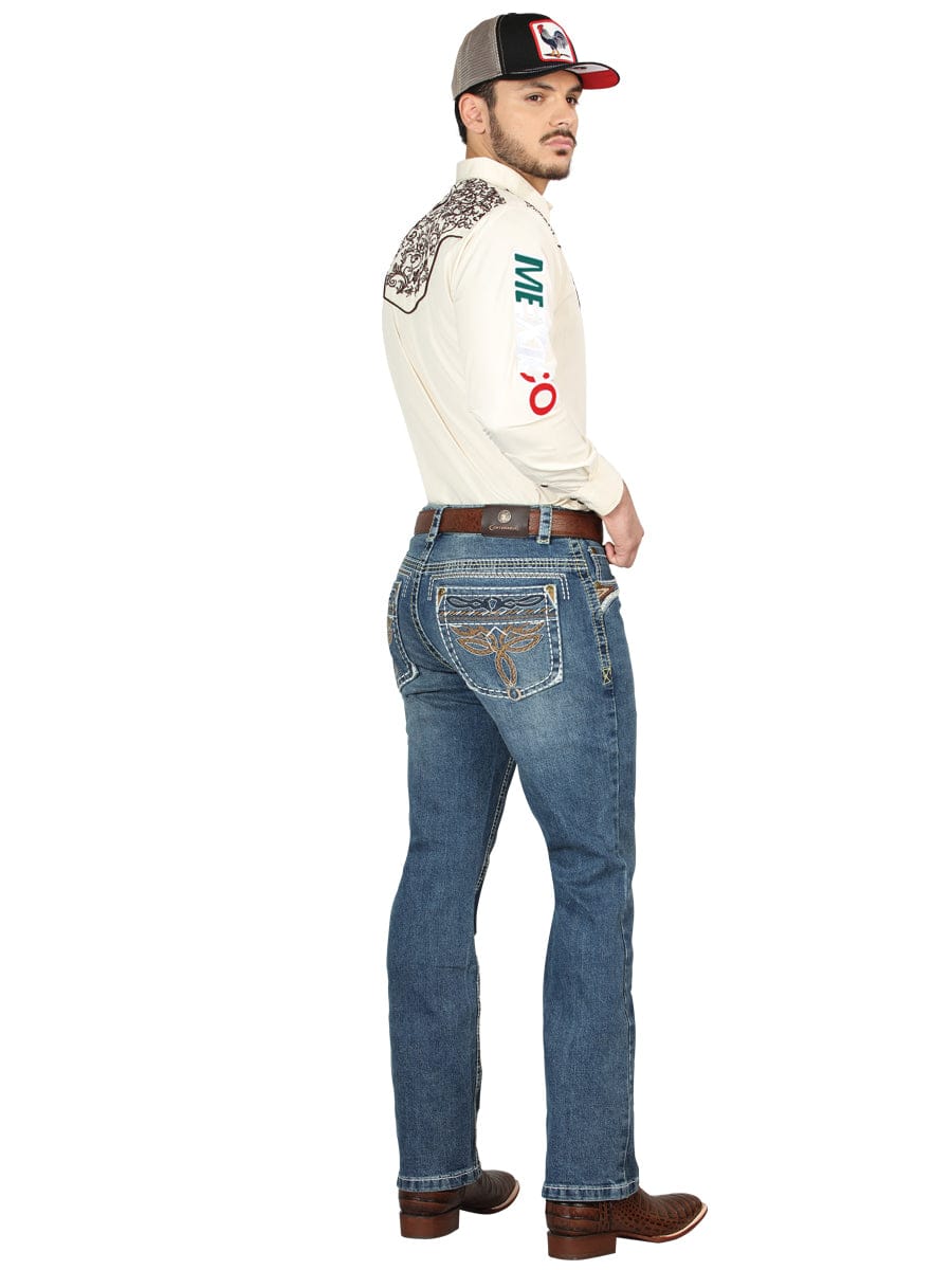 El General Western Wear CABALLERO Centenario Bootcut Denim Jeans - Dark Blue 44969