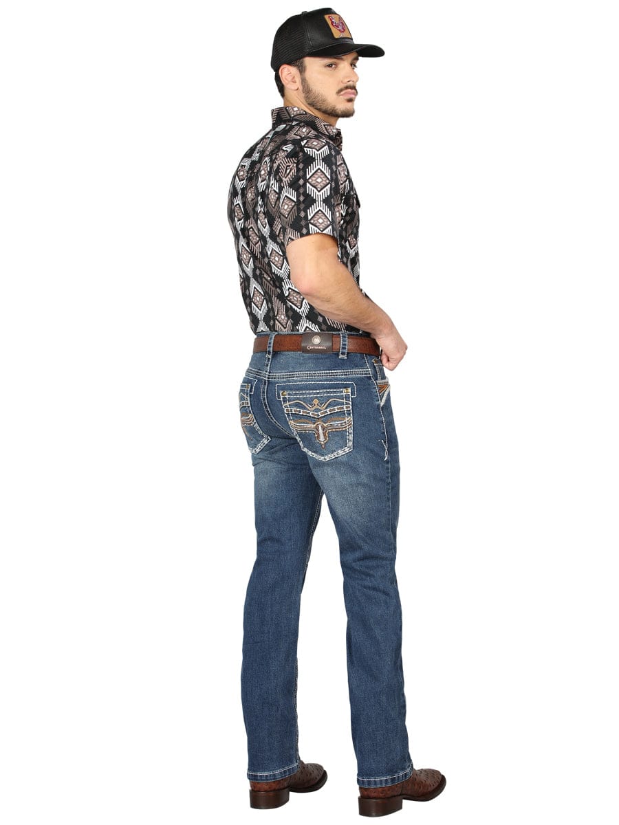 El General Western Wear CABALLERO Centenario Bootcut Denim Jeans - Dark Blue 44970