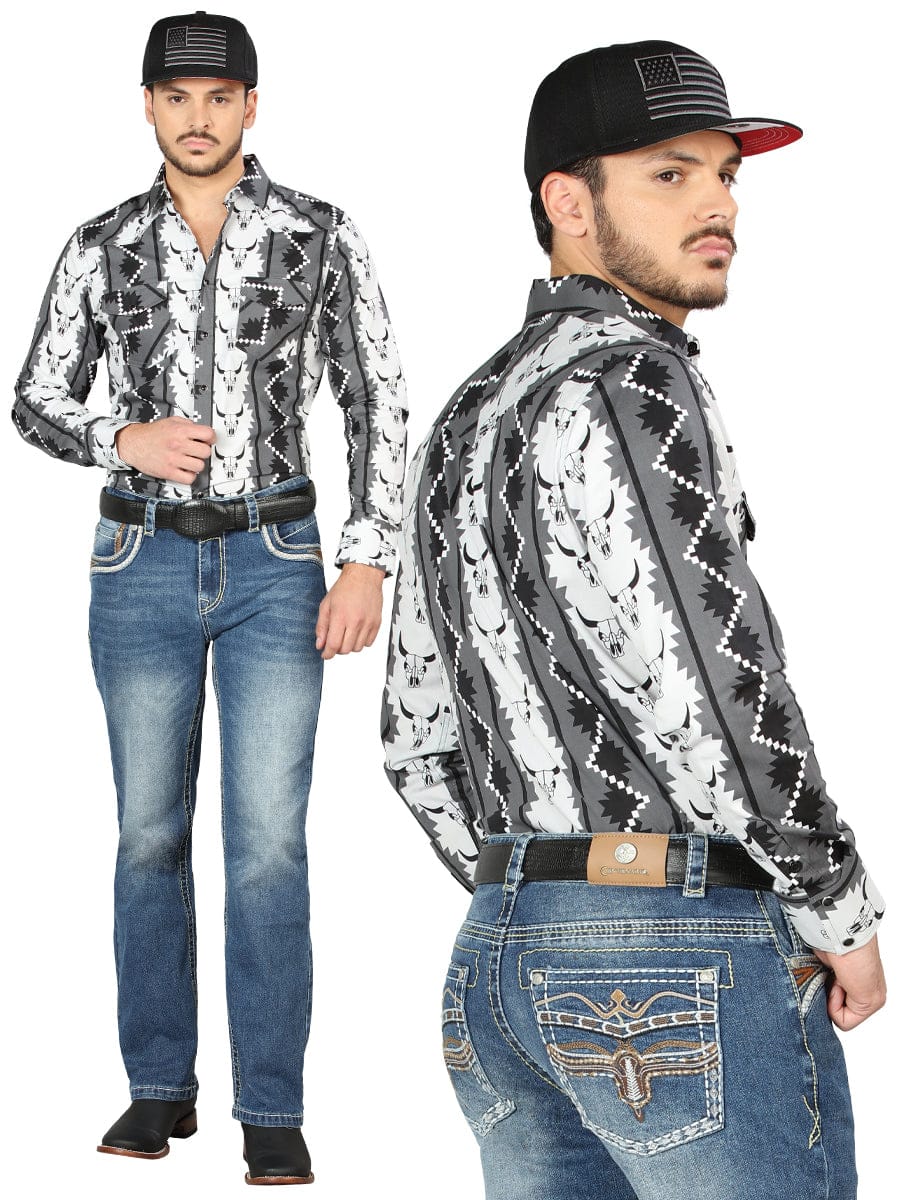 El General Western Wear CABALLERO Centenario Bootcut Denim Jeans - Medium Blue 44971
