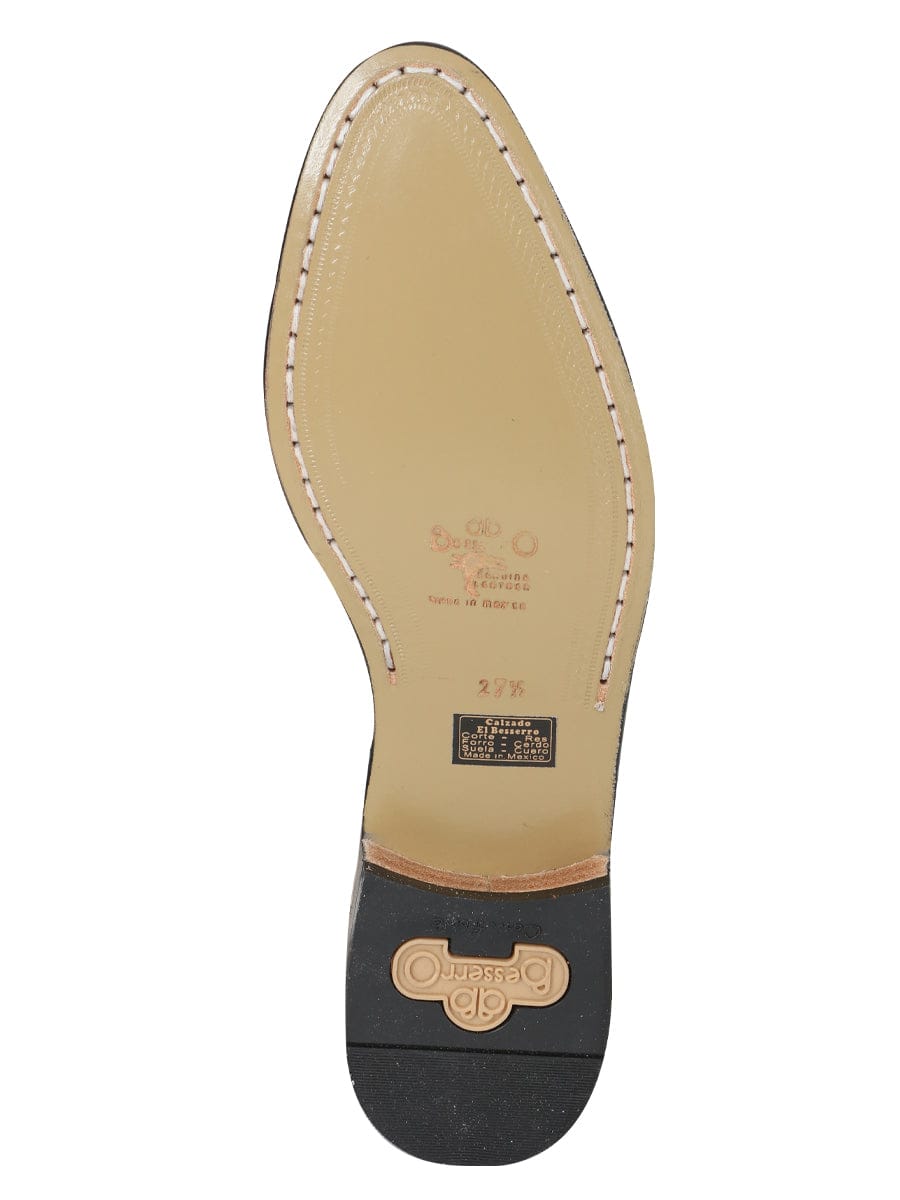 El General Western Wear CABALLERO El Besserro Charro Boot - Nobuck Bone 205 Sole view