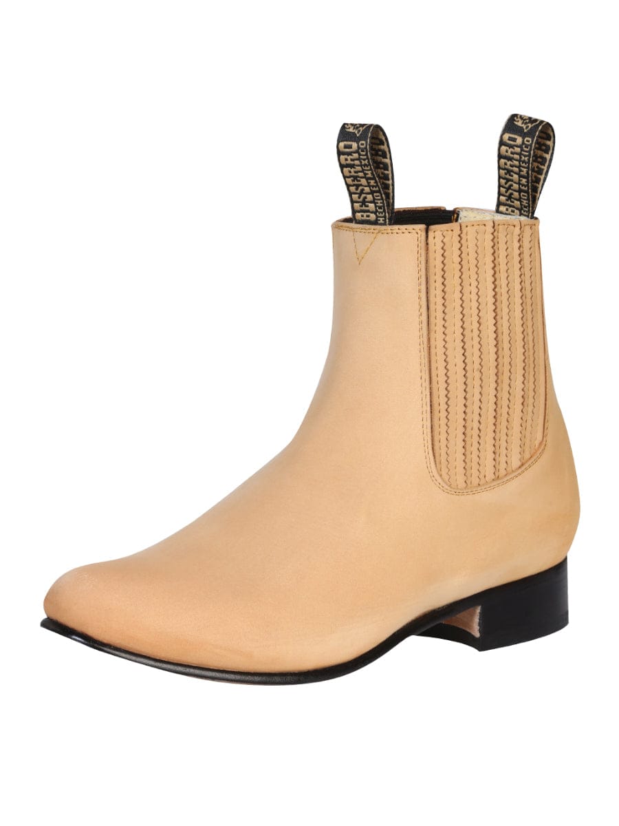 El General Western Wear CABALLERO El Besserro Charro Boot - Nobuck Honey 203 side view