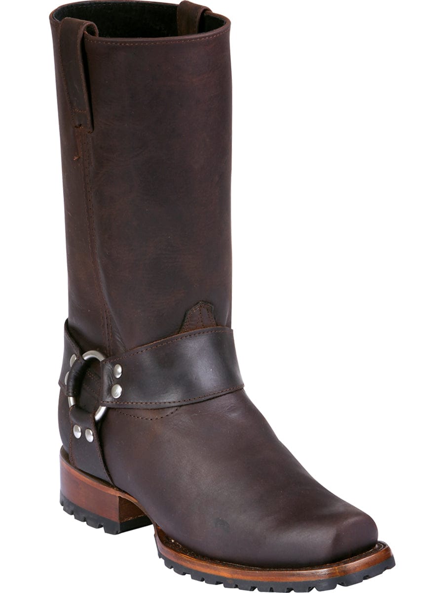 El General Biker Boot - Crazy Dark Brown 40673 - Side View