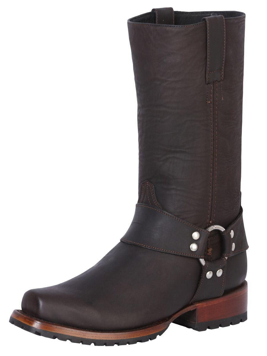 El General Biker Boot - Crazy Dark Brown 40673 - Side View