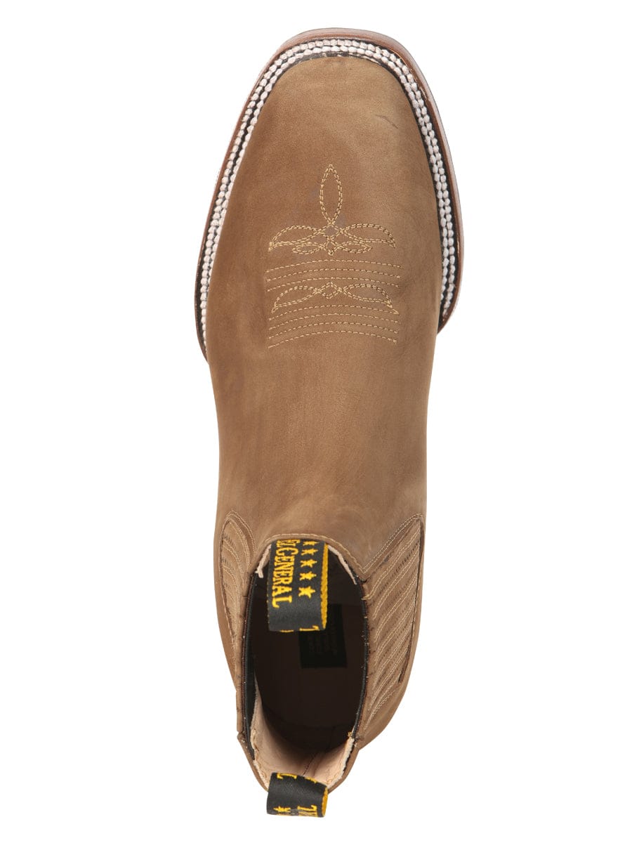 El General Western Wear CABALLERO El General Men’s Ankle Boots - Nobuck Brown 45338 top view