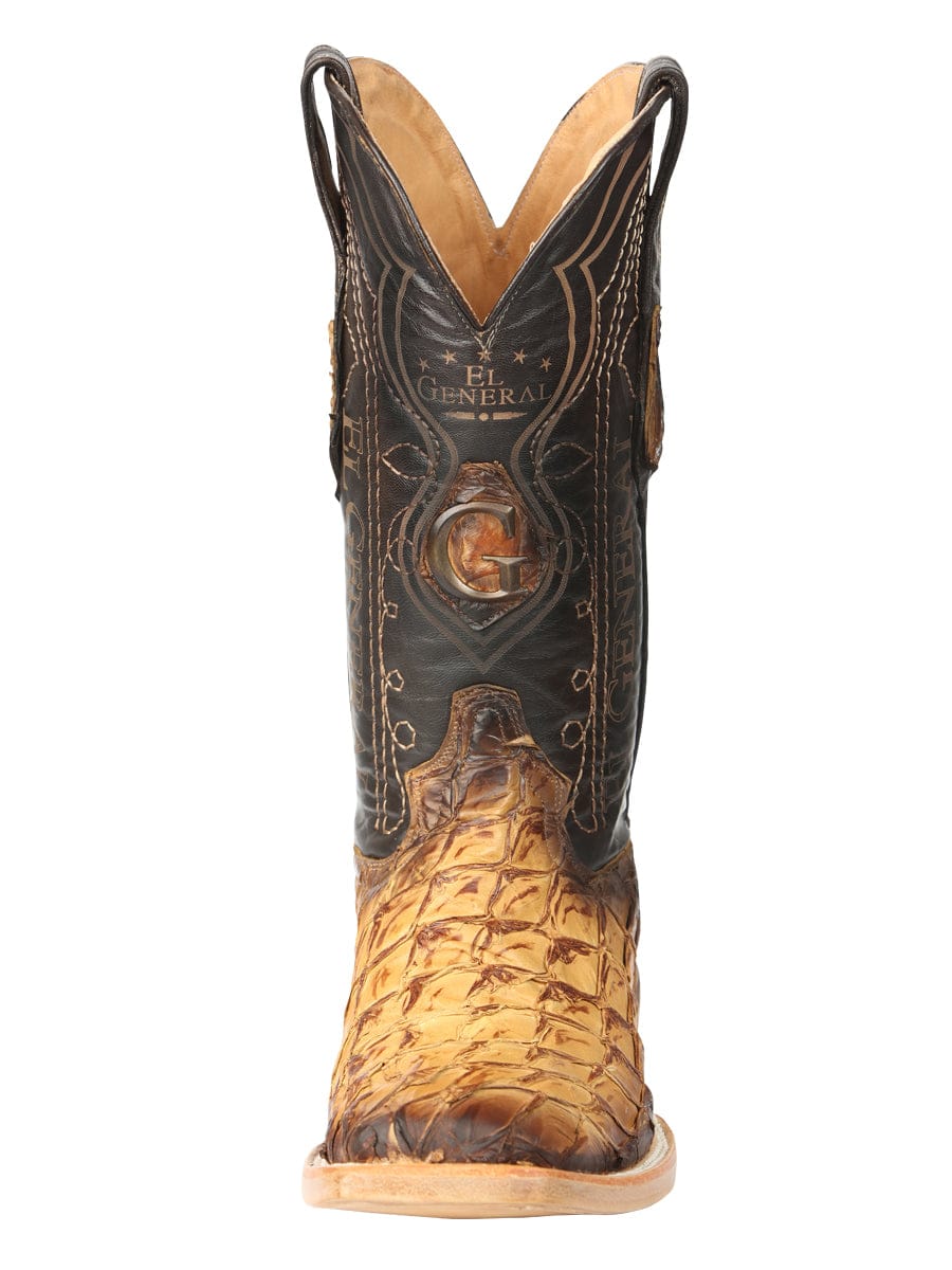 El General Western Wear El General Men's Exotic Monster Fish Rodeo Cowboy Boots - Orix 45086 front view