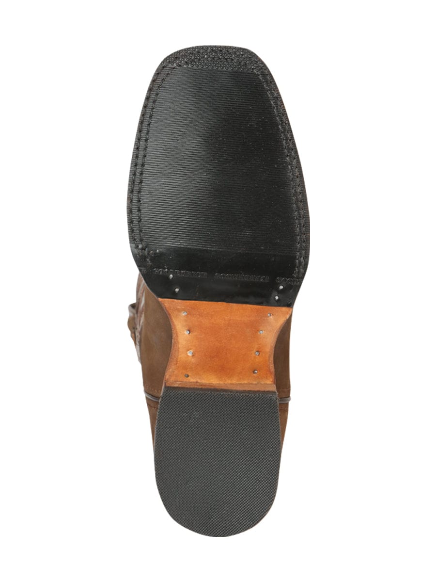 El General Men's Rodeo Boots Nobuck Camel 45568 - Sole View