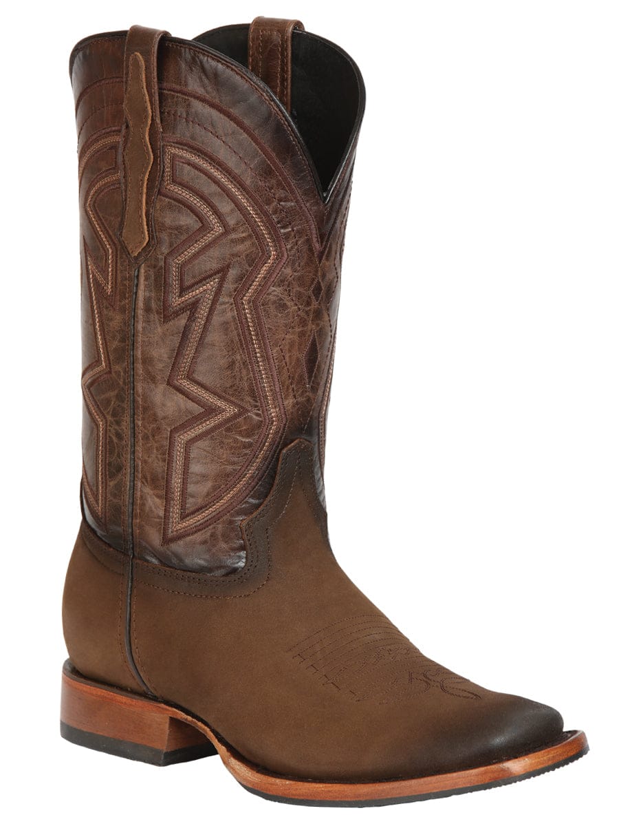 El General Men's Rodeo Boots Nobuck Camel 45568 - Side View