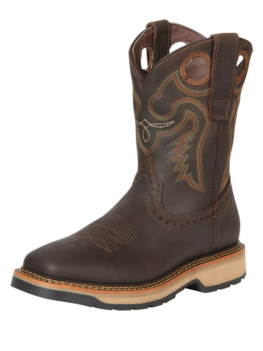 El General Men’s Work Boot - Grasso Leather - Moka 45368 - Side View