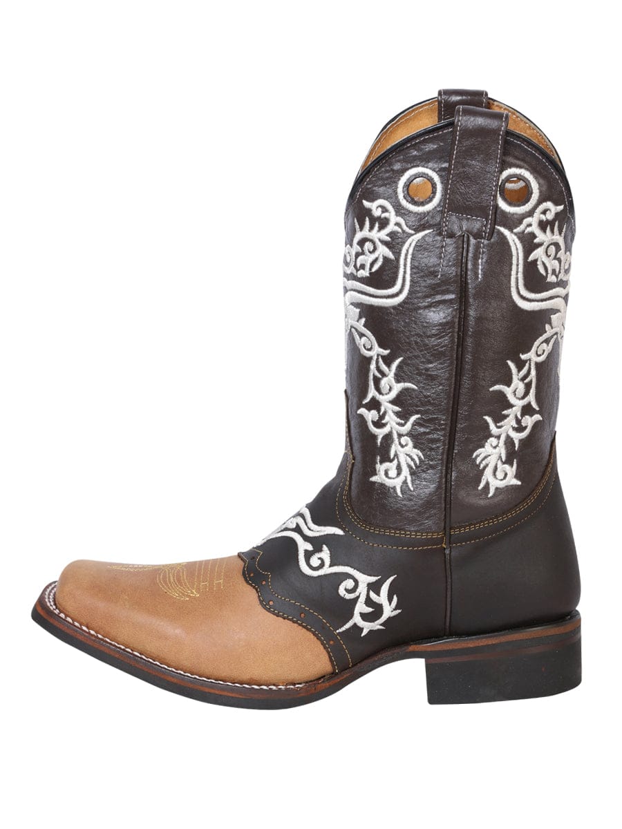 El General Western Wear CABALLERO El General Rodeo Boot - Crazy Honey/ Dark Brown 33316 left side view