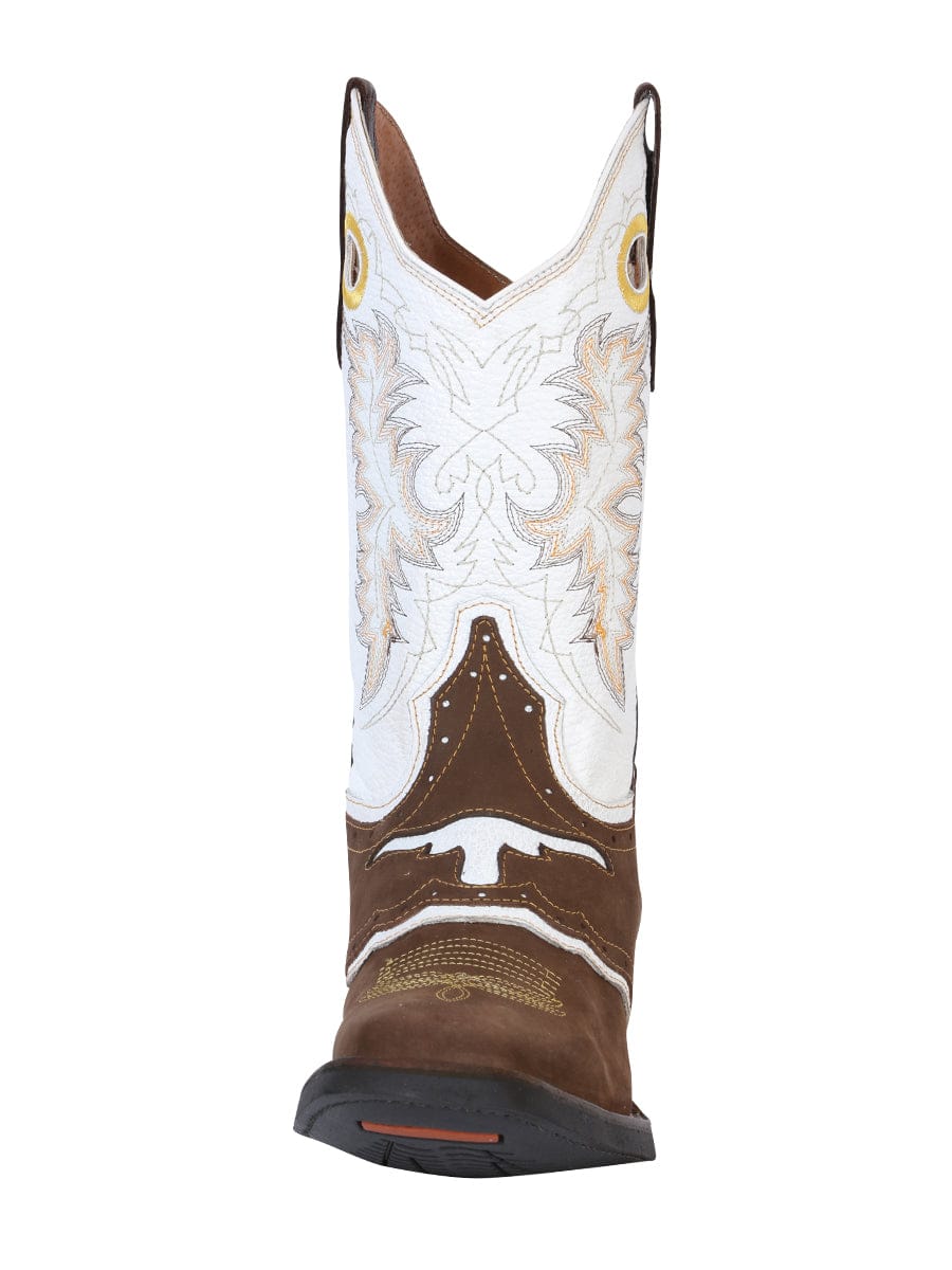 El General Western Wear CABALLERO El General Rodeo Boot - Crazy Nobuck Dark Brown 33313 front view