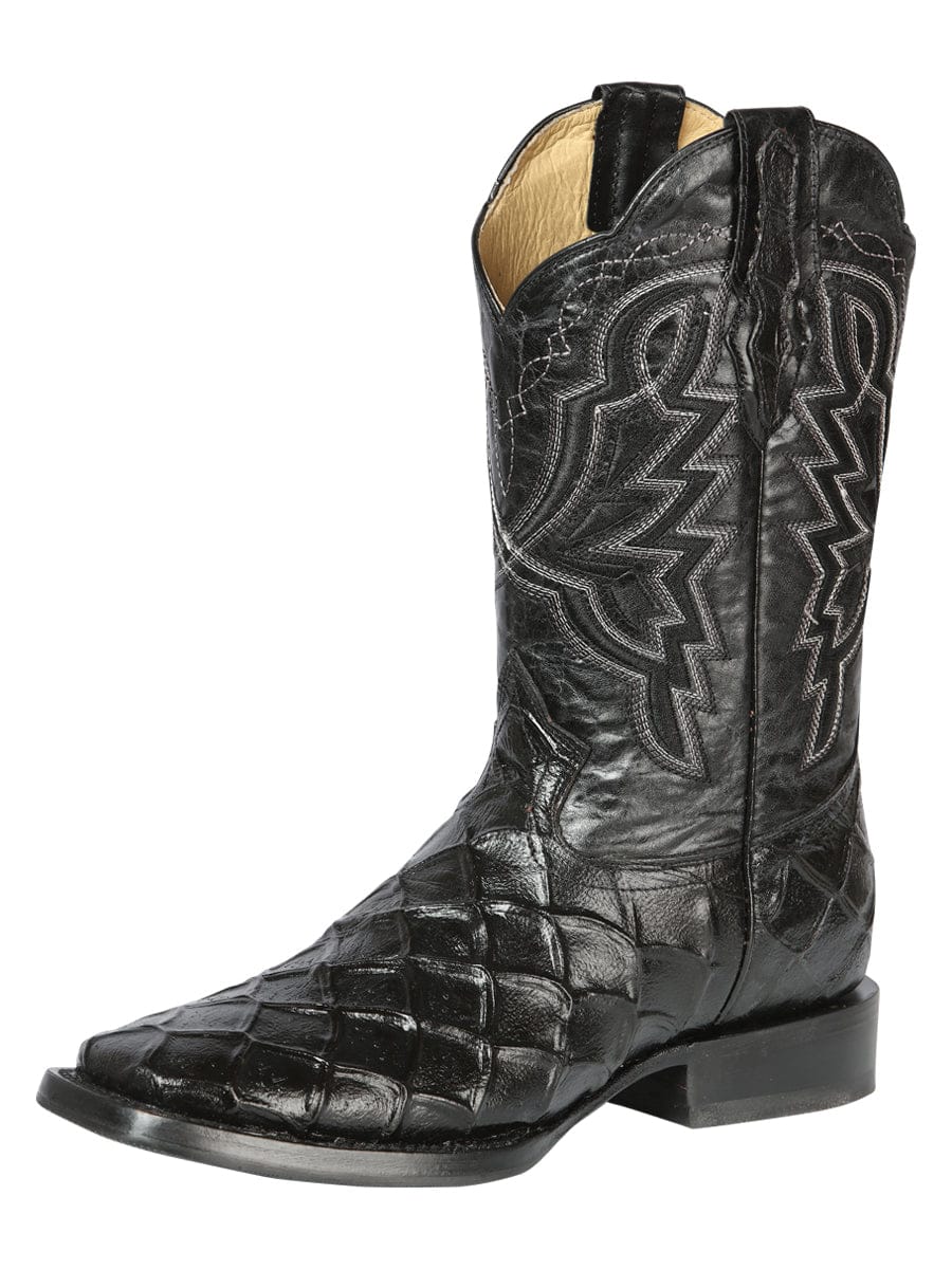 El General Rodeo Boot - Printed Pirarucu Black 44663 - Side View