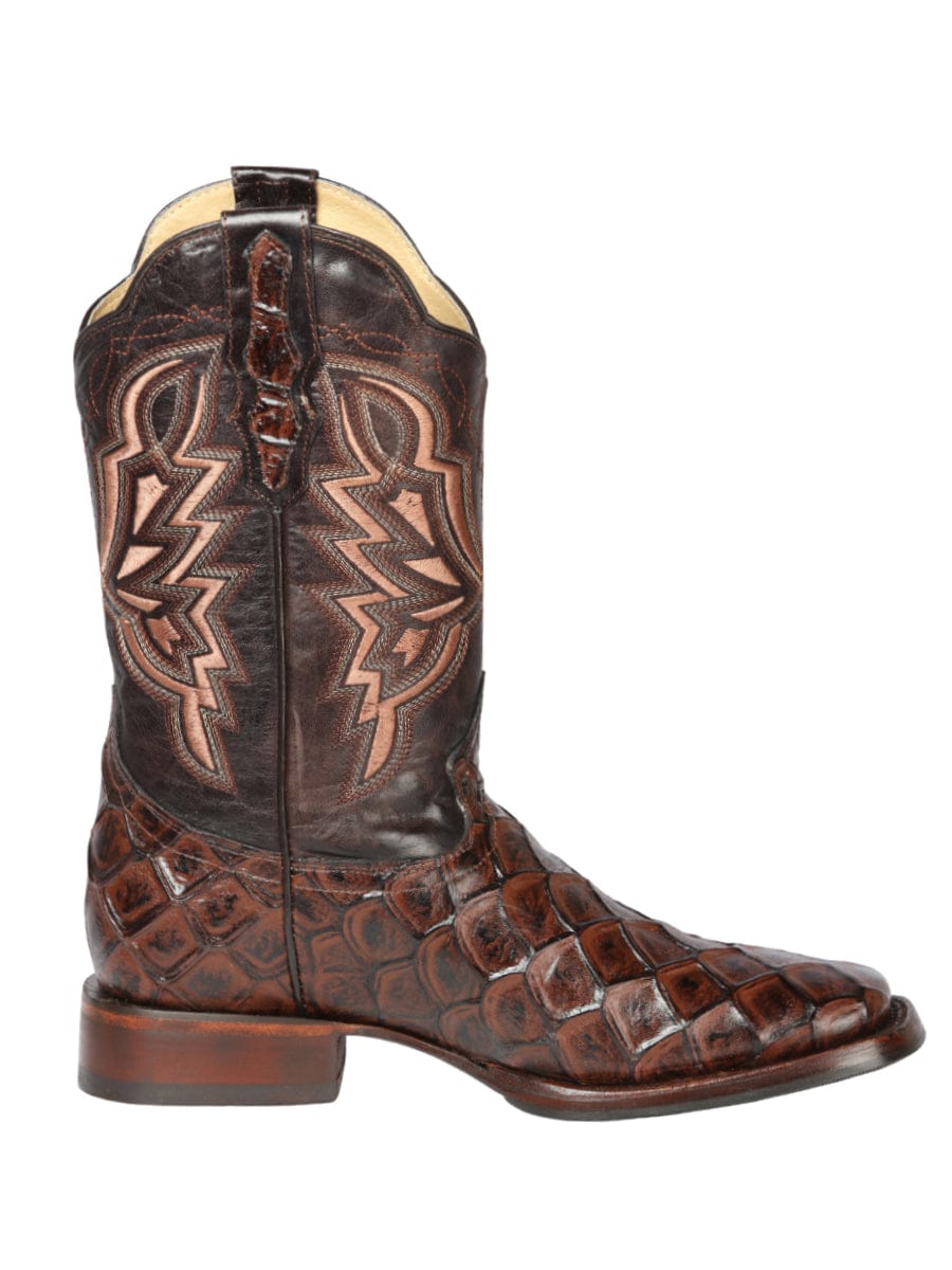 El General Rodeo Boot - Printed Pirarucu Brown 44664 - Right Side View