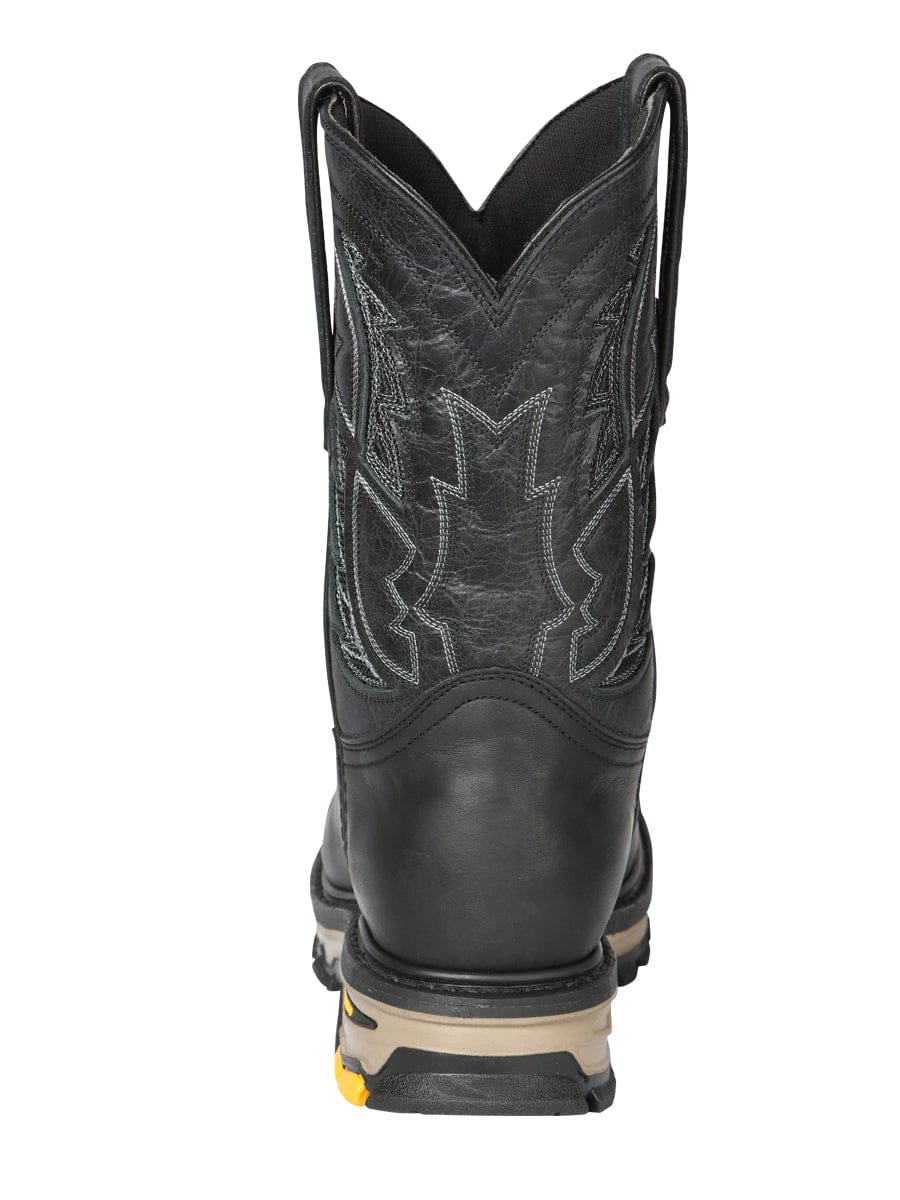 El General Rodeo Work Boot - Crazy Black 44694 - Back View