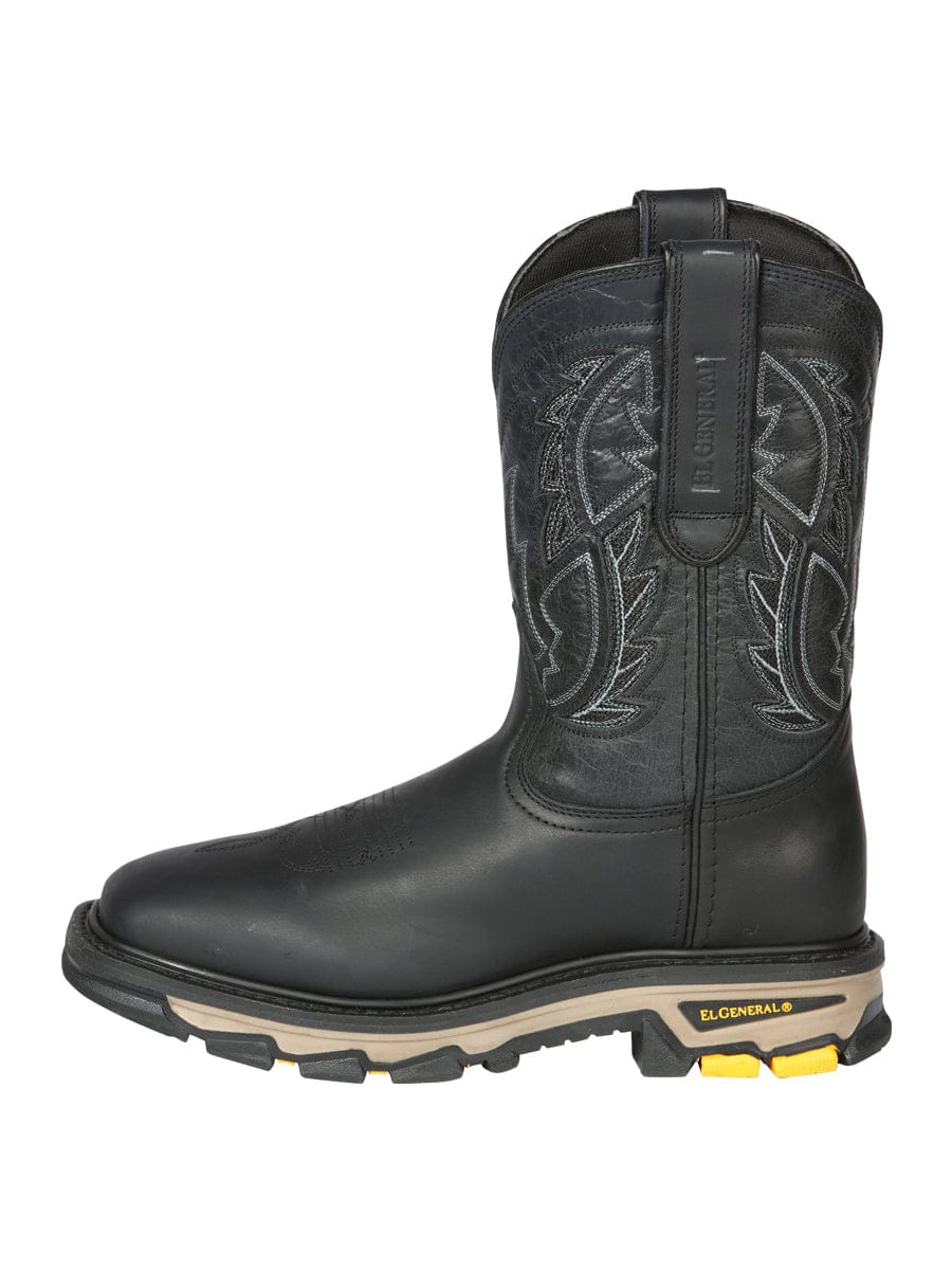 El General Rodeo Work Boot - Crazy Black 44694 - Left Side View