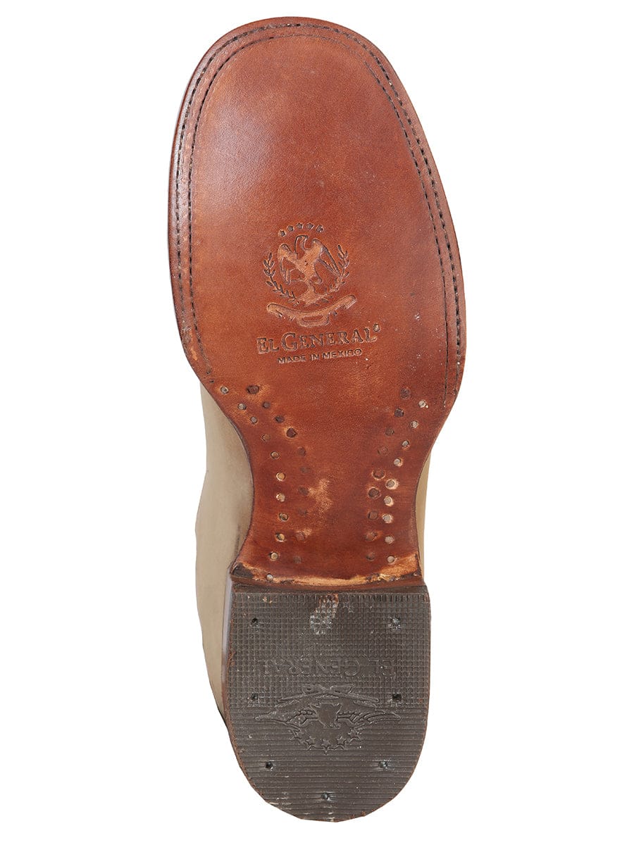 El General Western Wear CABALLERO El General Square Toe Ankle Boot - Nobuck Sand 126191