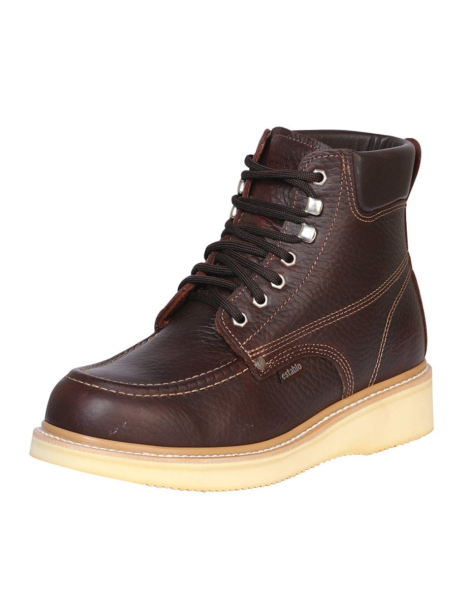 El General Western Wear CABALLERO Establo Men’s Work Boot - Bull Fight Shedron Lace-Up 91203 side view