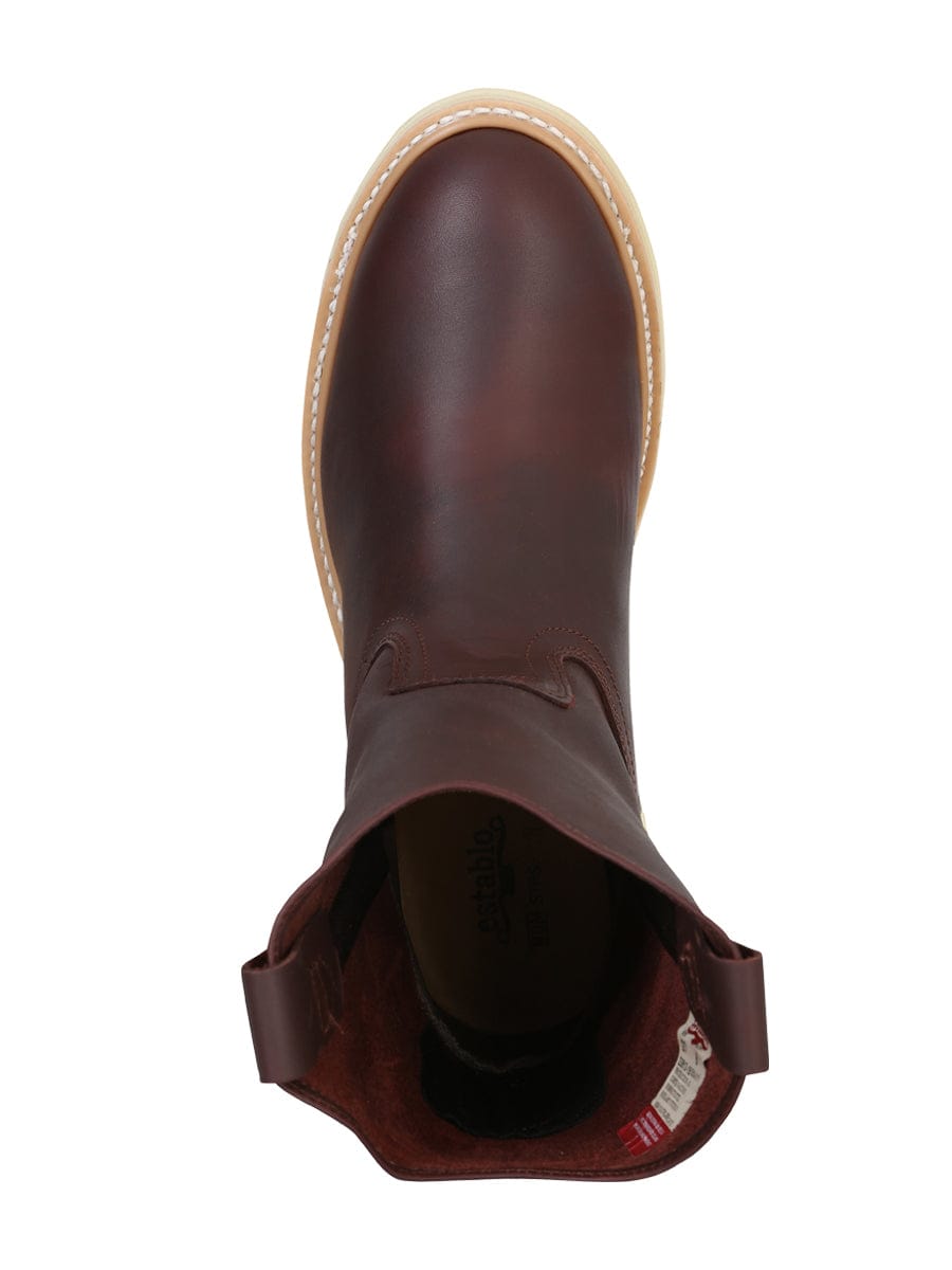 Establo Men’s Work Boot Grasso Leather - Shedron 318 - Top View