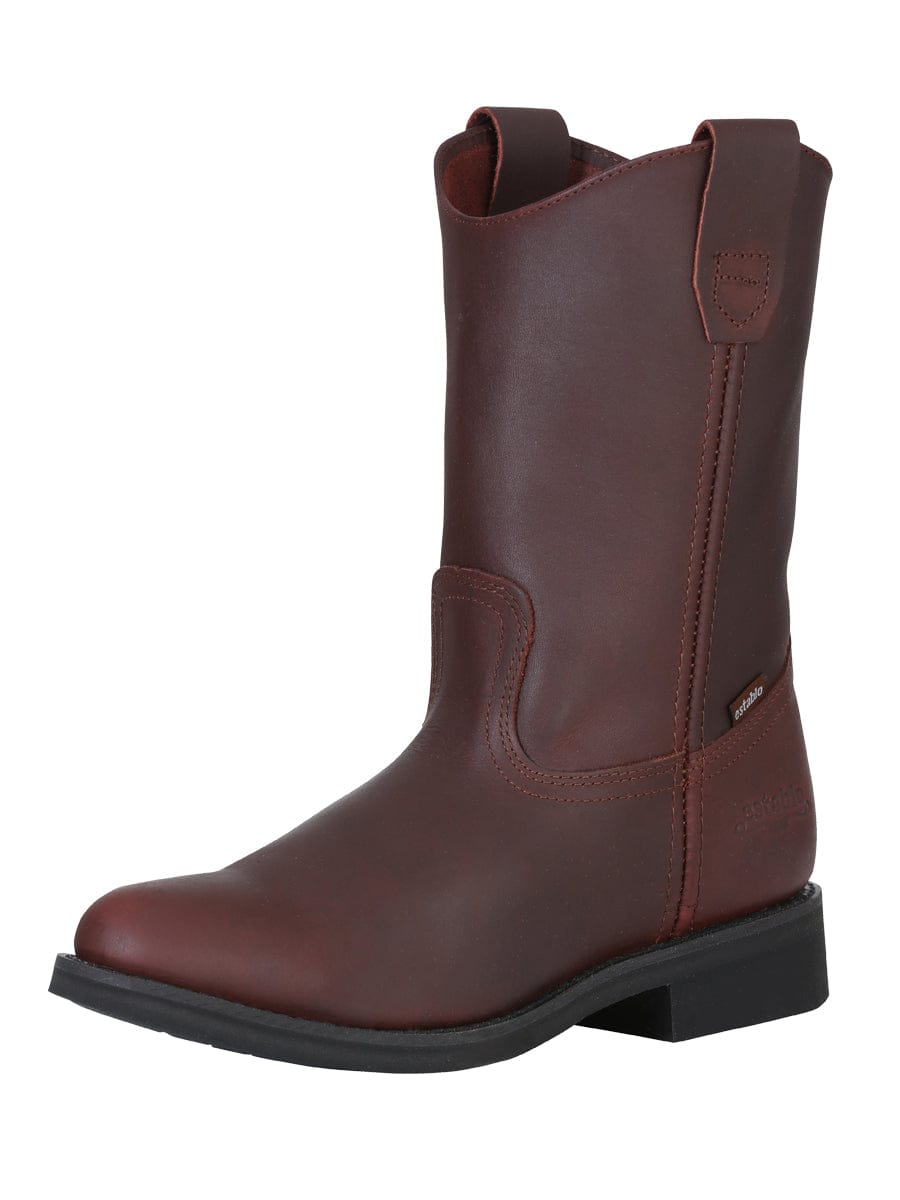 El General Western Wear CABALLERO Establo Men's Work Boot - Leather Grasso - Shedron 316 side view