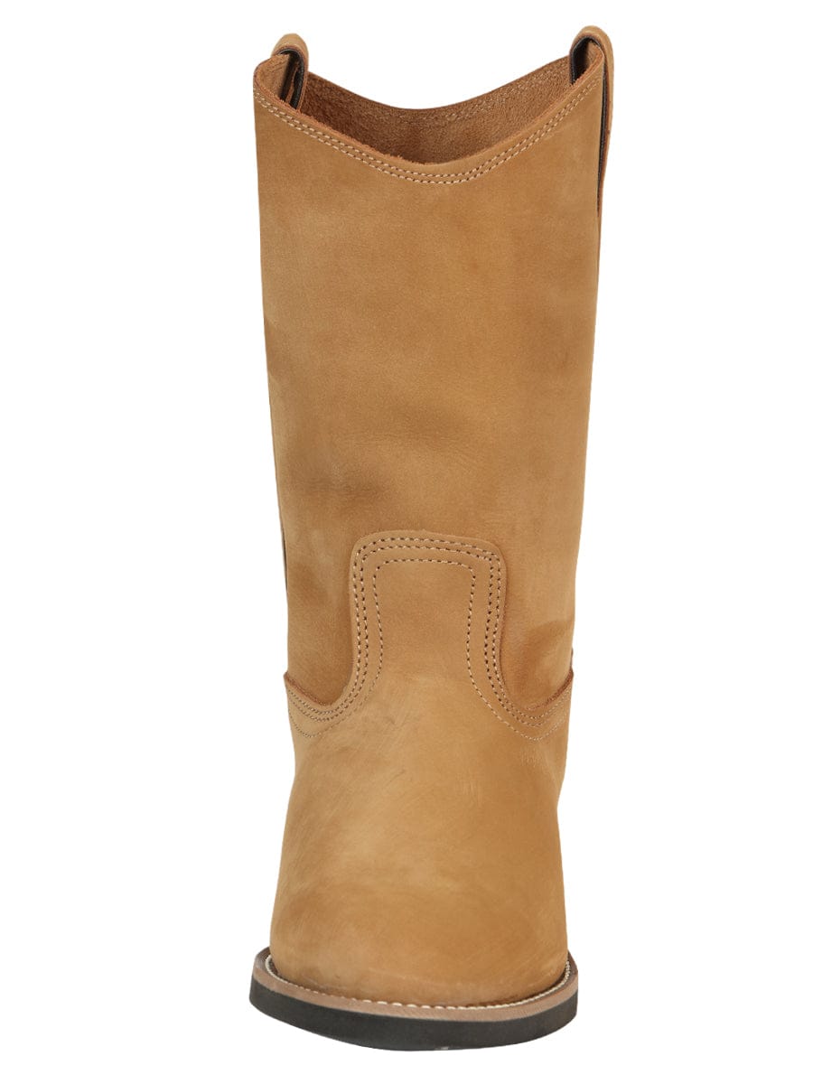 El General Western Wear CABALLERO Establo Men's Work Boot - Leather Nobuck - Cinnamon 303 front view