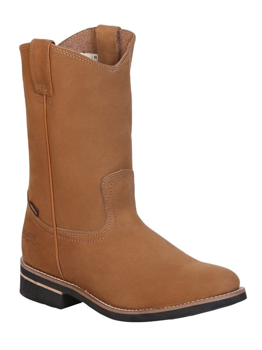 El General Western Wear CABALLERO Establo Men's Work Boot - Leather Nobuck - Cinnamon 303 side view