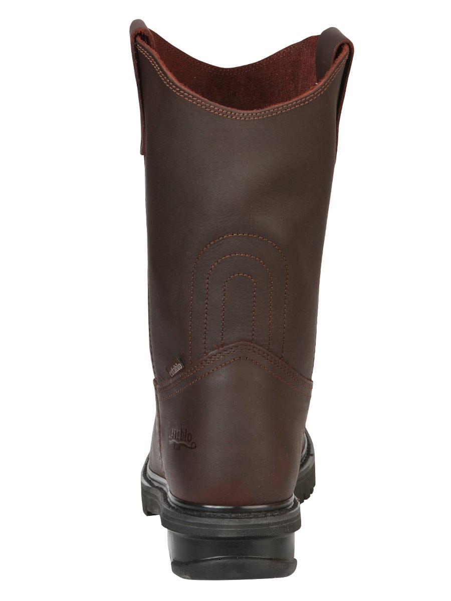 El General Western Wear CABALLERO Work Boot Establo - Leather Grasso - Shedron 13351 back view