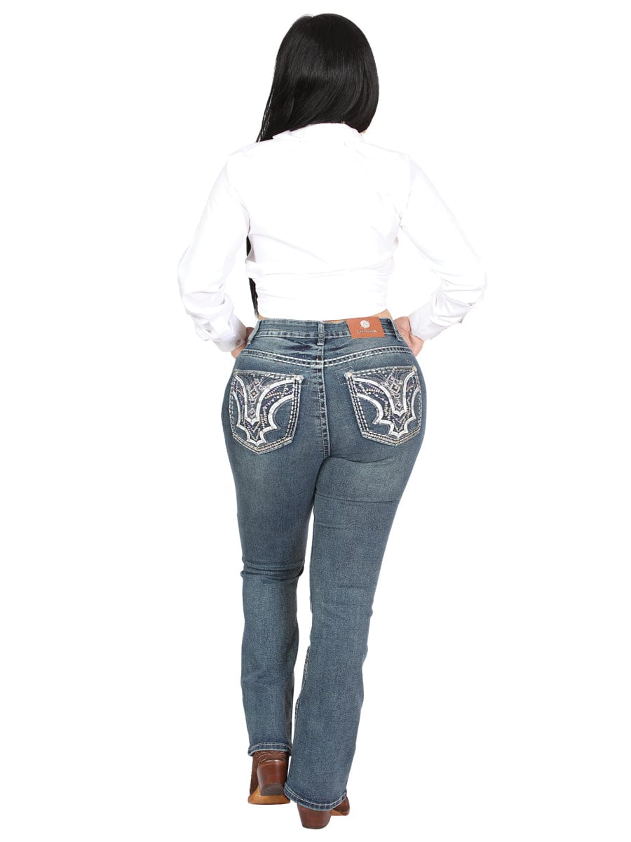 El General Western Wear DAMA Centenario Bootcut Denim Jeans - Dark Blue 45032