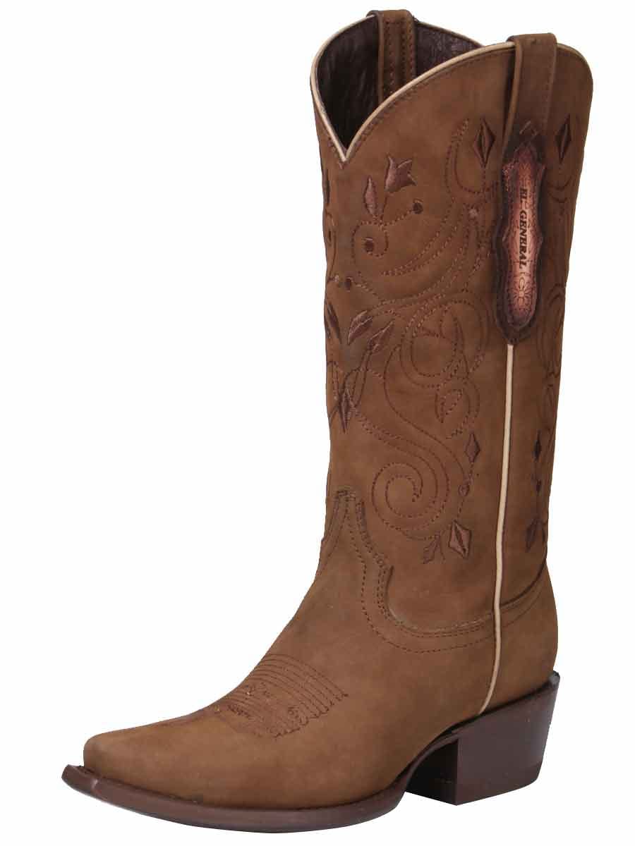 El General Limited Edition Western Boot - Nobuck Camel 34513 - Side View