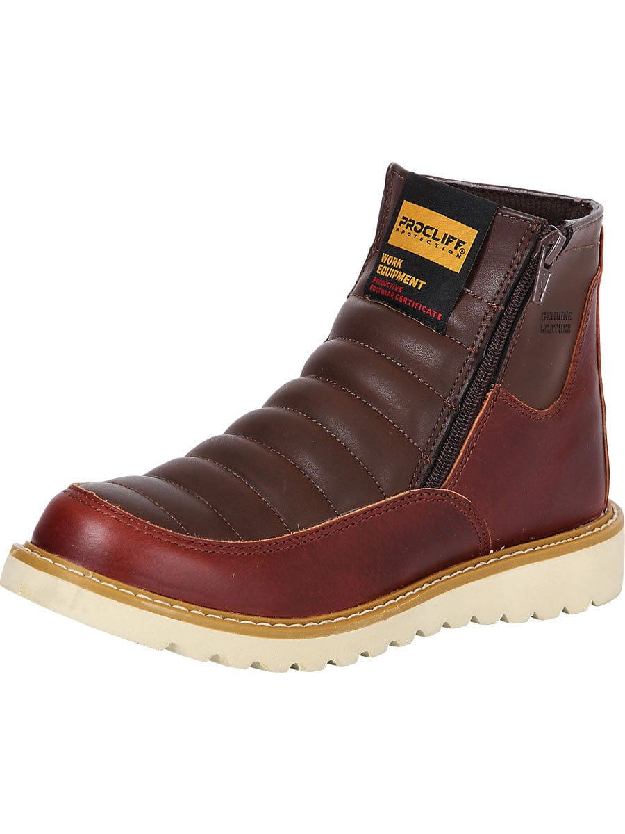 ProCliff Protection Women's Lace Up Work Boot- Wine 35205 - Side View