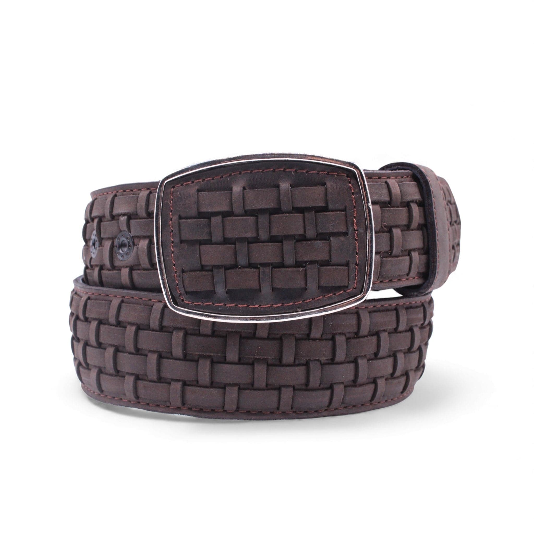 Hooch Belts Men’s Genuine Leather Petatillo Western Belt Chocolate Color – Hooch Boots
