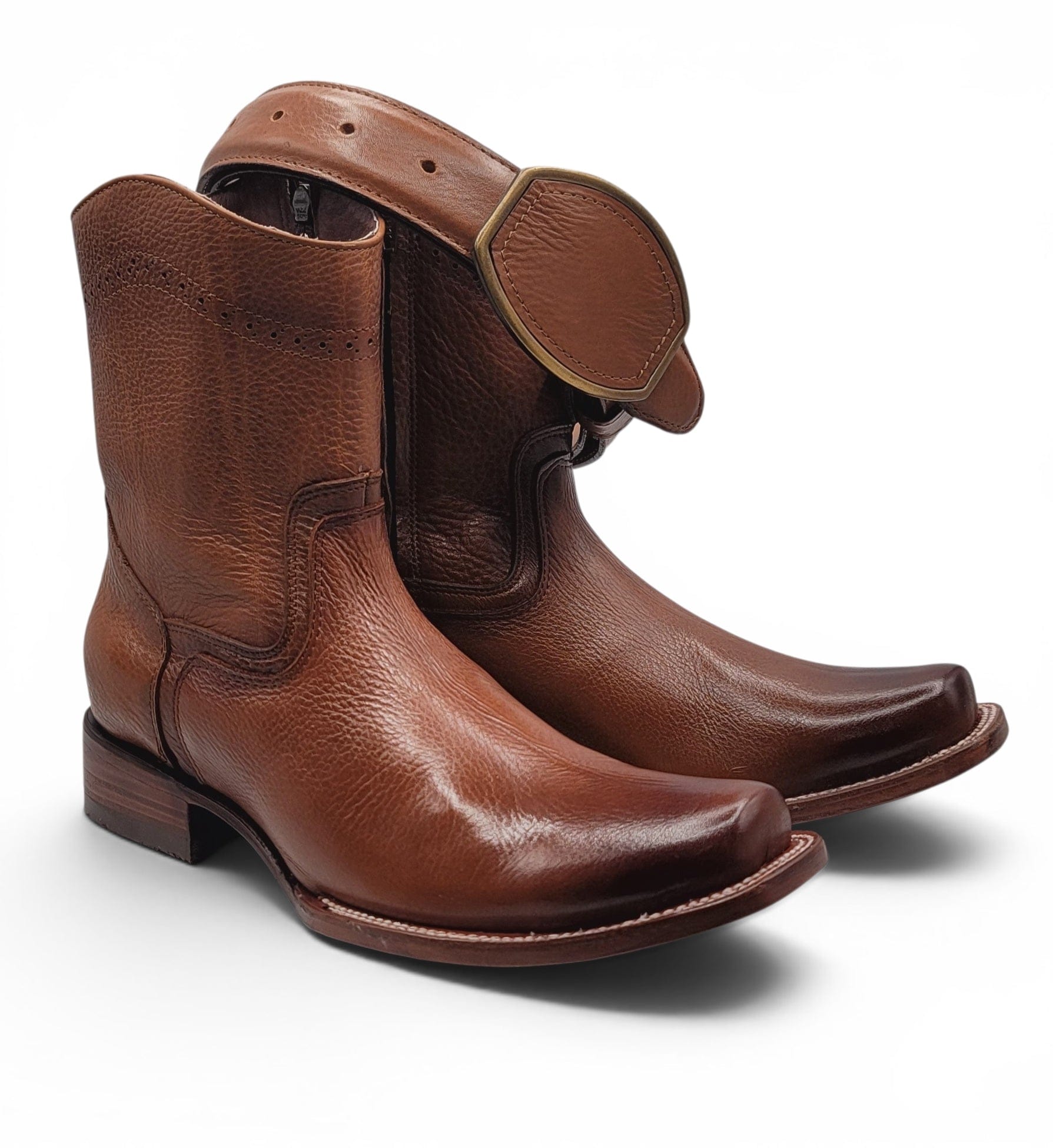 Hooch Boots Boots Men’s Genuine Leather Dubai Toe Boots Honey Color – Hooch Boots
