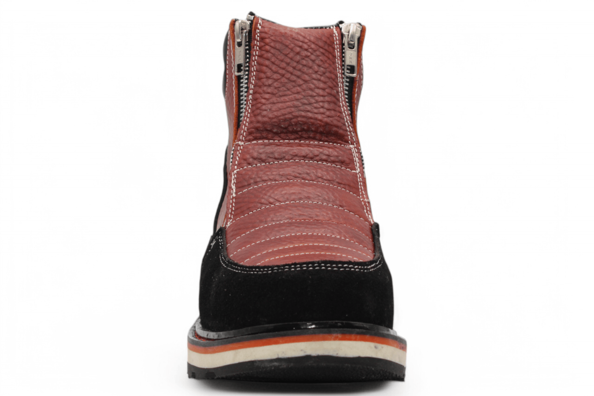 Hooch Boots Boots Men’s Genuine Leather Round Toe Work Shoes Shedron Color – Hooch Boots - Front View