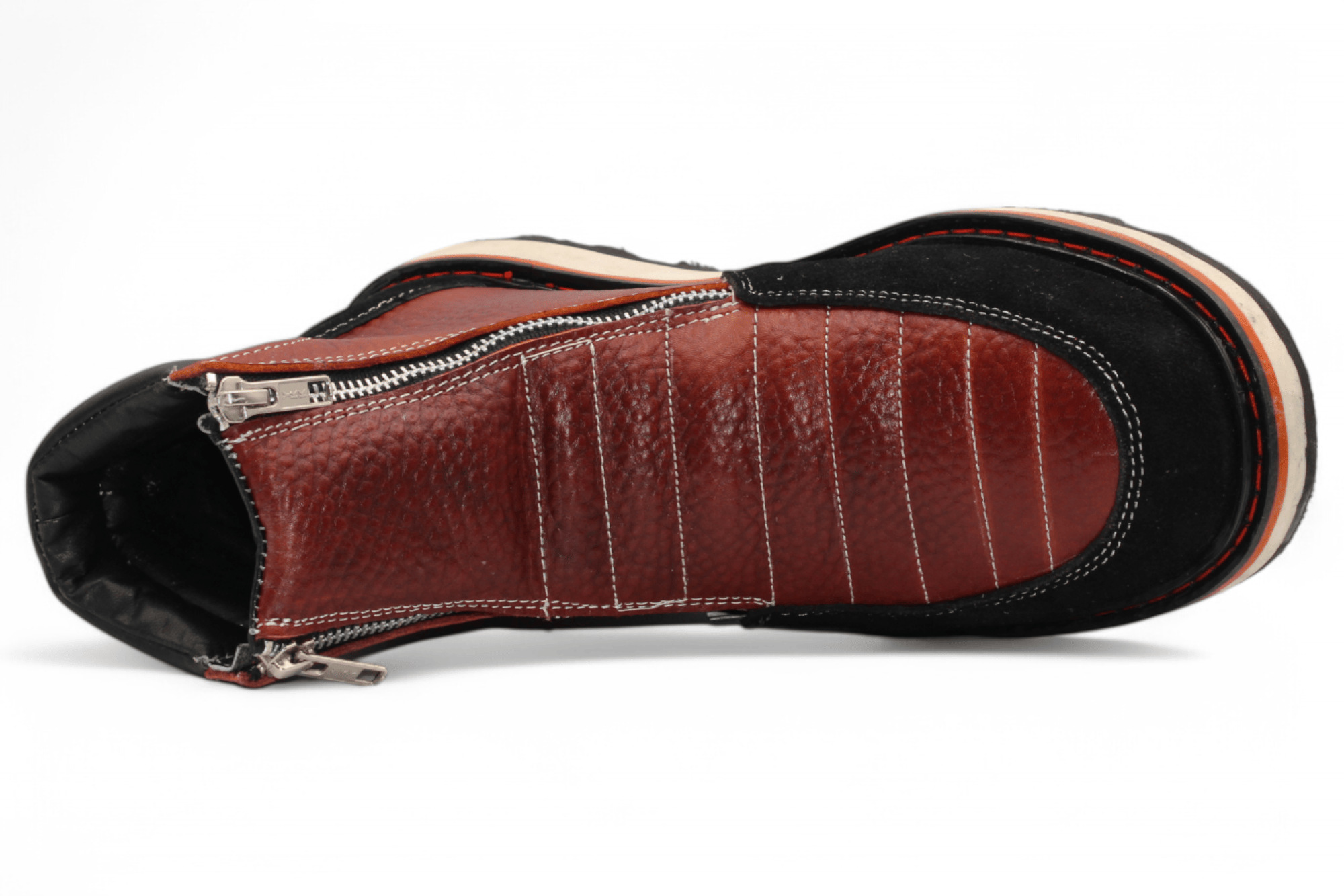 Hooch Boots Boots Men’s Genuine Leather Round Toe Work Shoes Shedron Color – Hooch Boots - Top View
