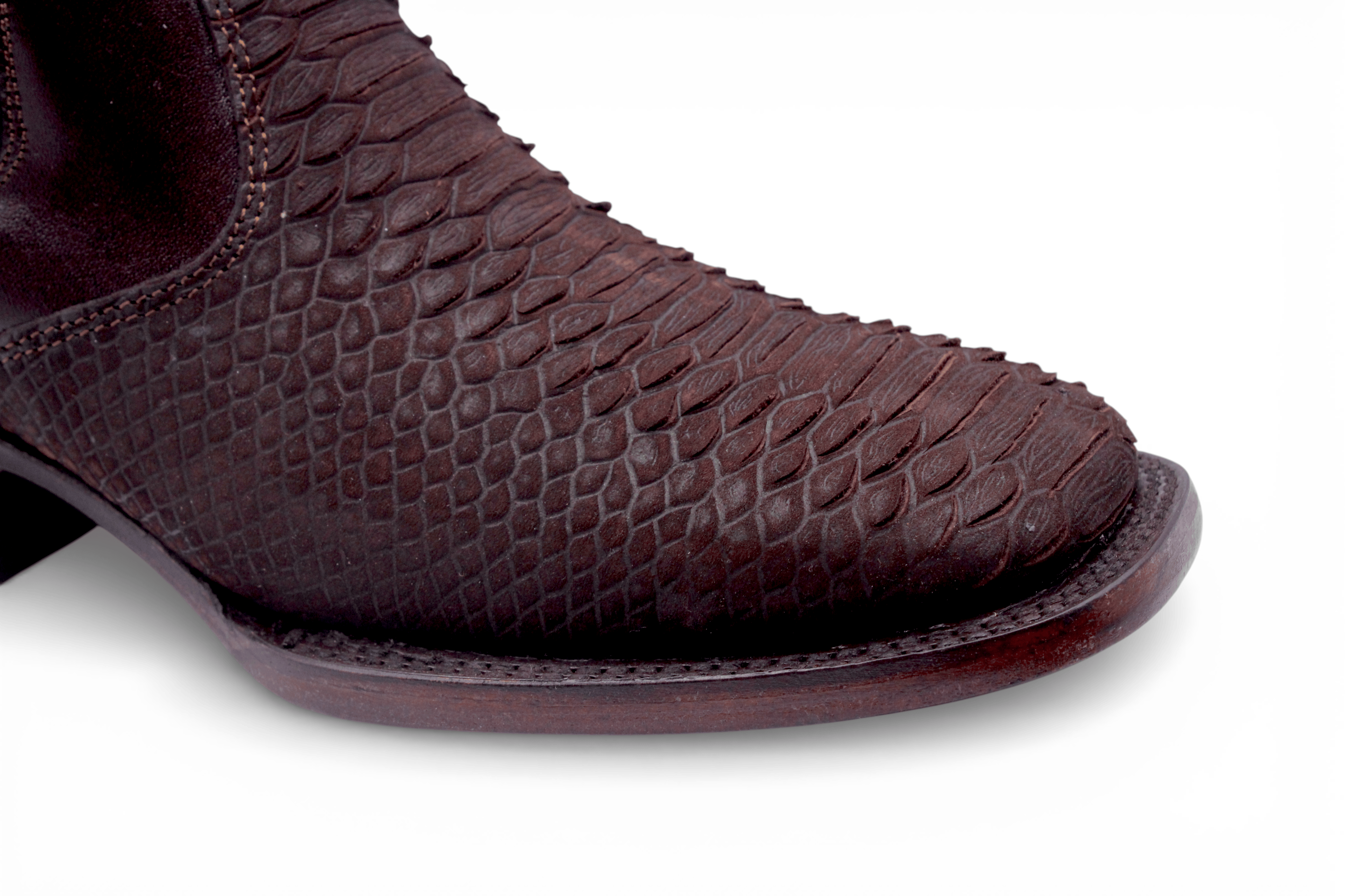 Hooch Boots Boots Men’s Genuine Leather Square Toe Ankle Boots Chocolate Color – Hooch Boots