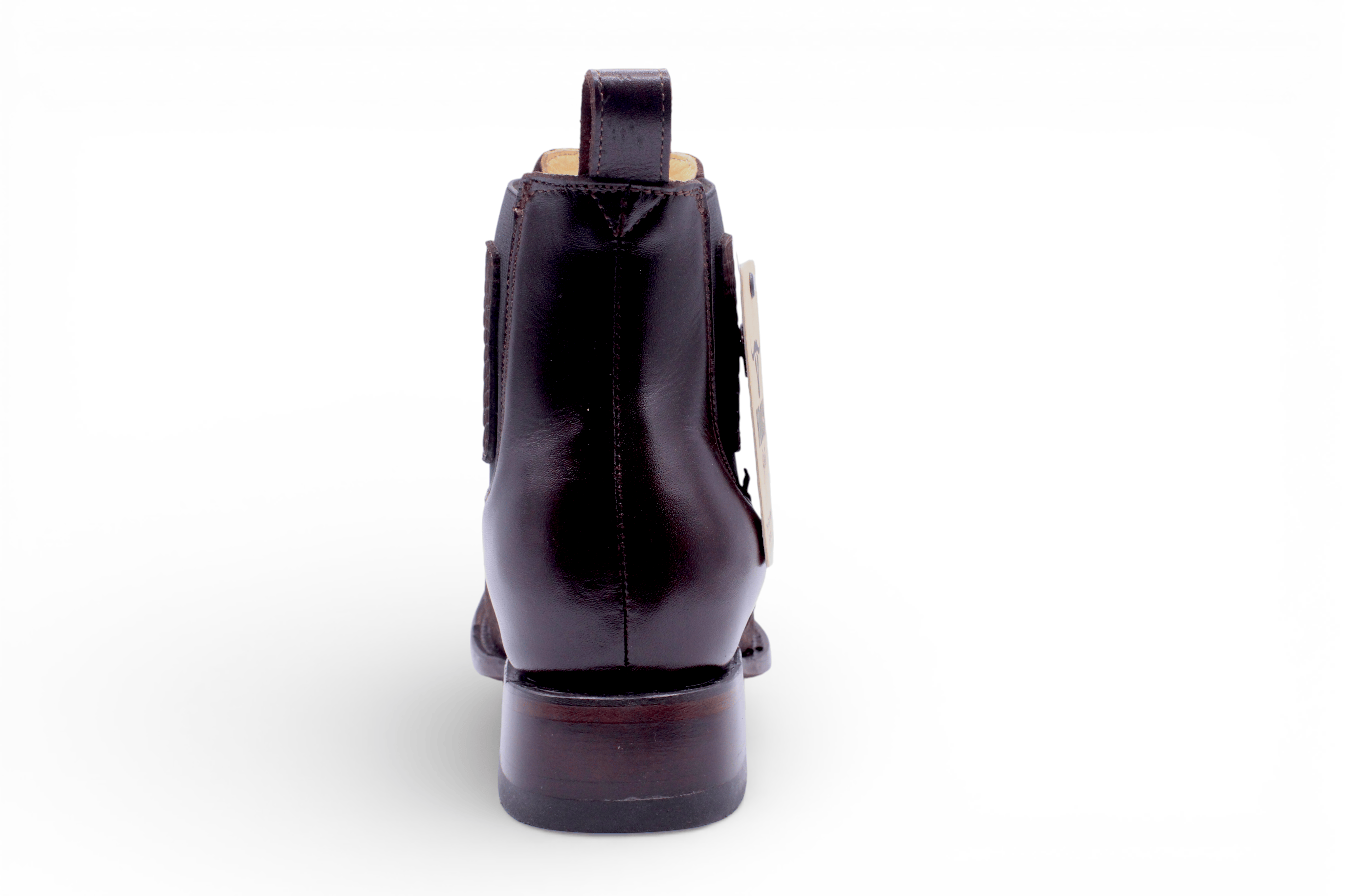 Hooch Boots Boots Men’s Genuine Leather Square Toe Ankle Boots Chocolate Color – Hooch Boots
