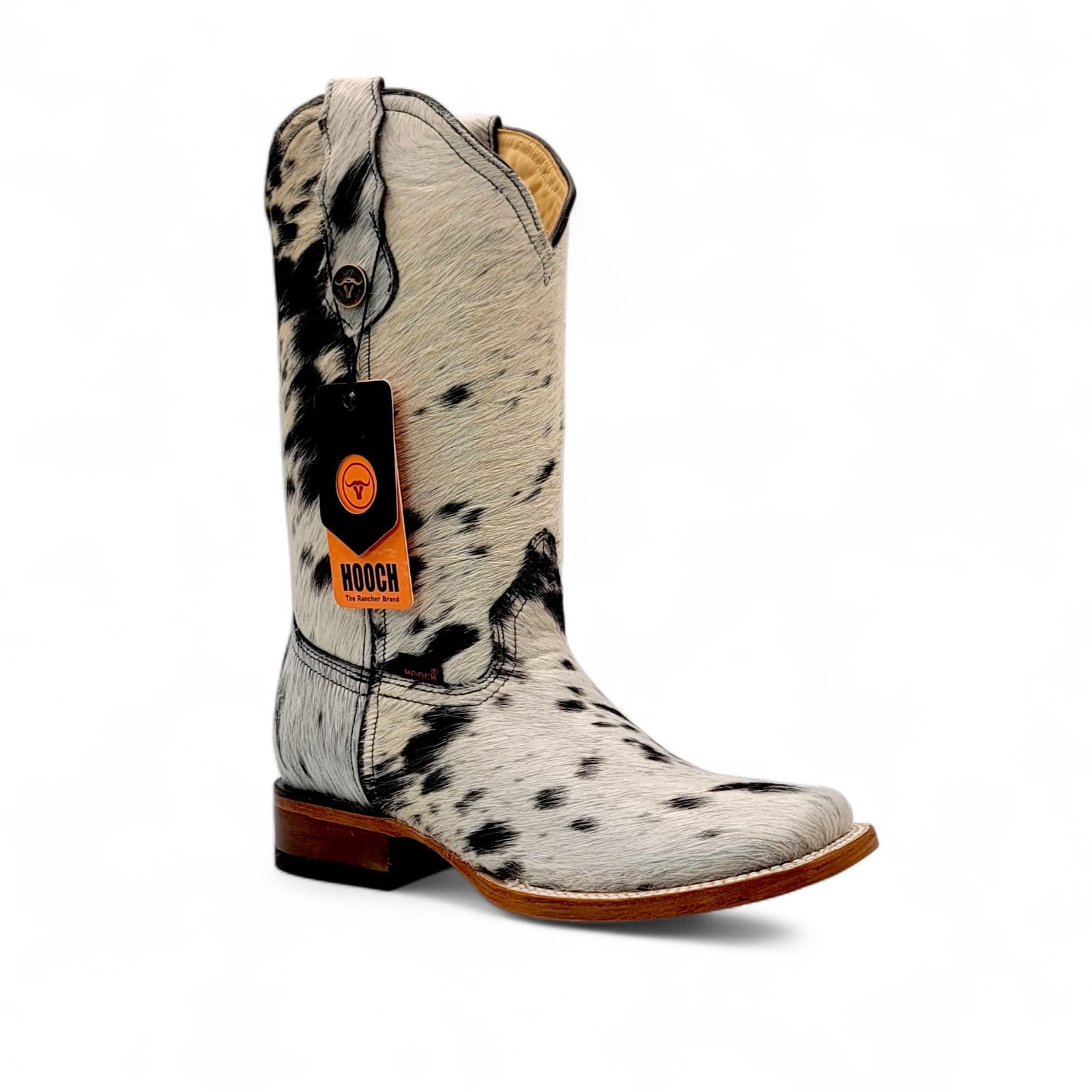 Hooch Boots Boots Womens Cowhide Hair Square Toe Western Boot – Genuine Leather Handcrafted H223304