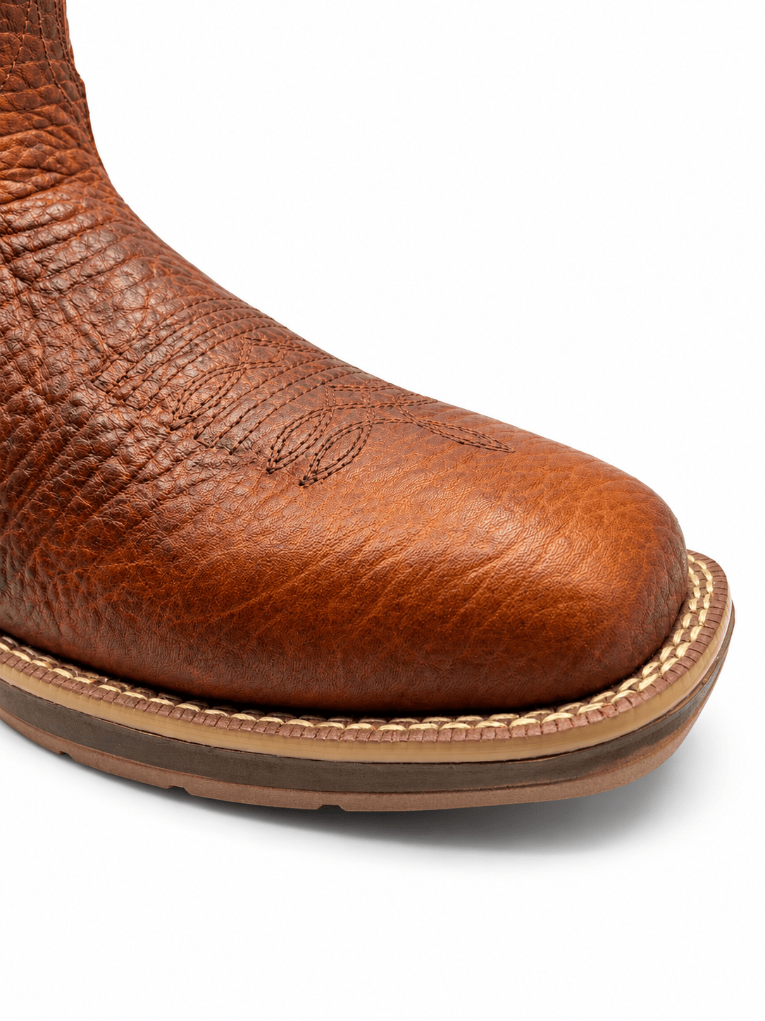 Hooch Boots Men's Genuine Leather Square Toe Boots Honey Color - Hooch Boots