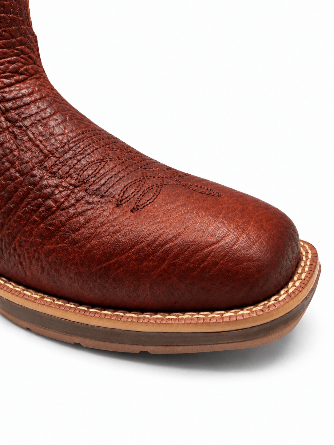 Hooch Boots Men's Genuine Leather Square Toe Boots Shedron Color - Hooch Boots