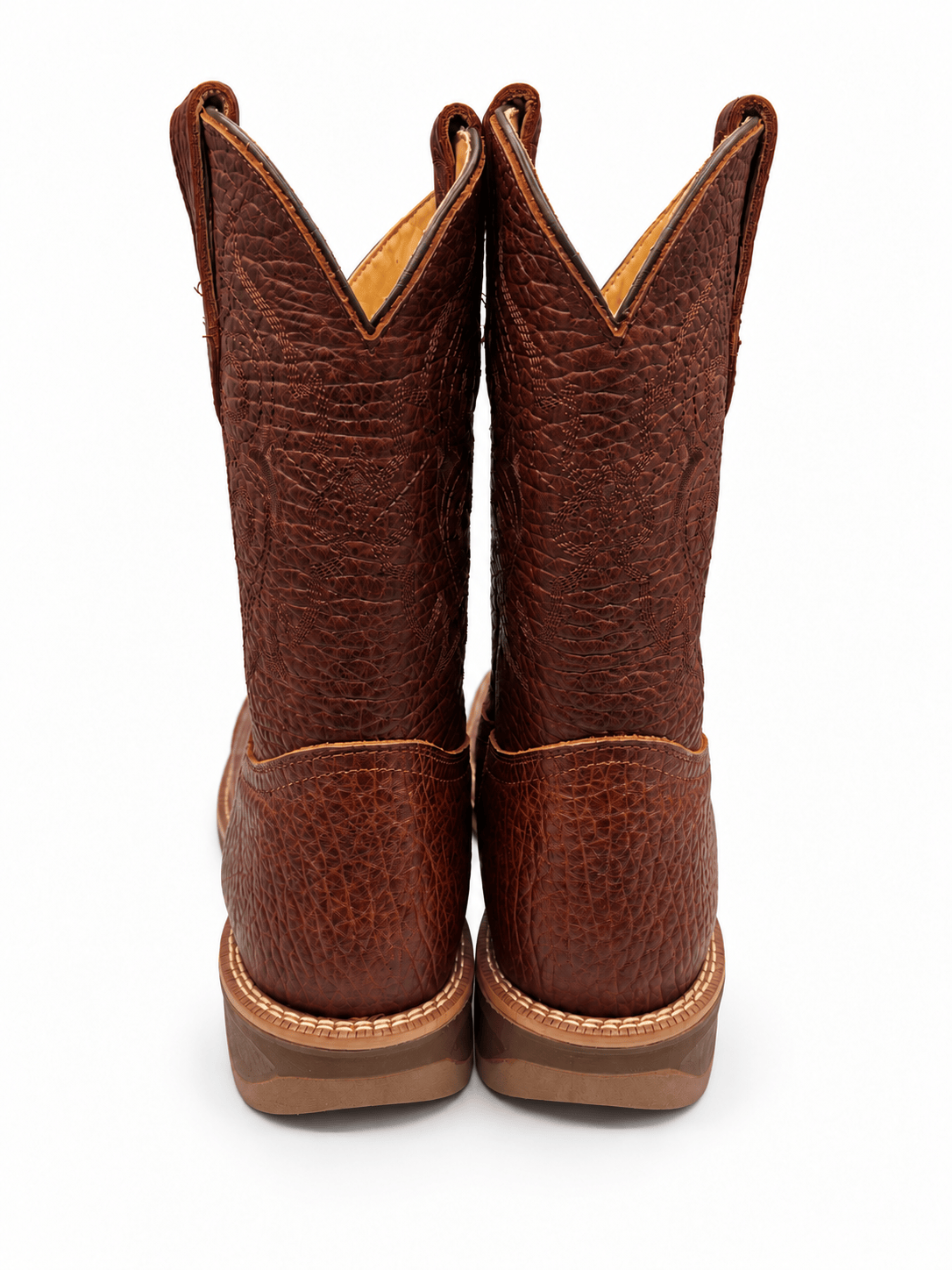 Hooch Boots Men's Genuine Leather Square Toe Boots Shedron Color - Hooch Boots