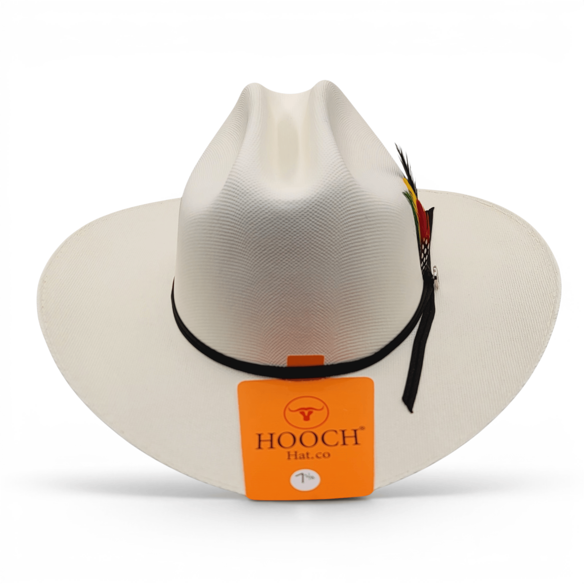 Hooch Sombrero Men’s Western Cowboy Hat Gallos Edition Telar 1x1 1000X Sinaloa Style 4.5” Crown 3.5” Brim with Feather – Hooch Boots