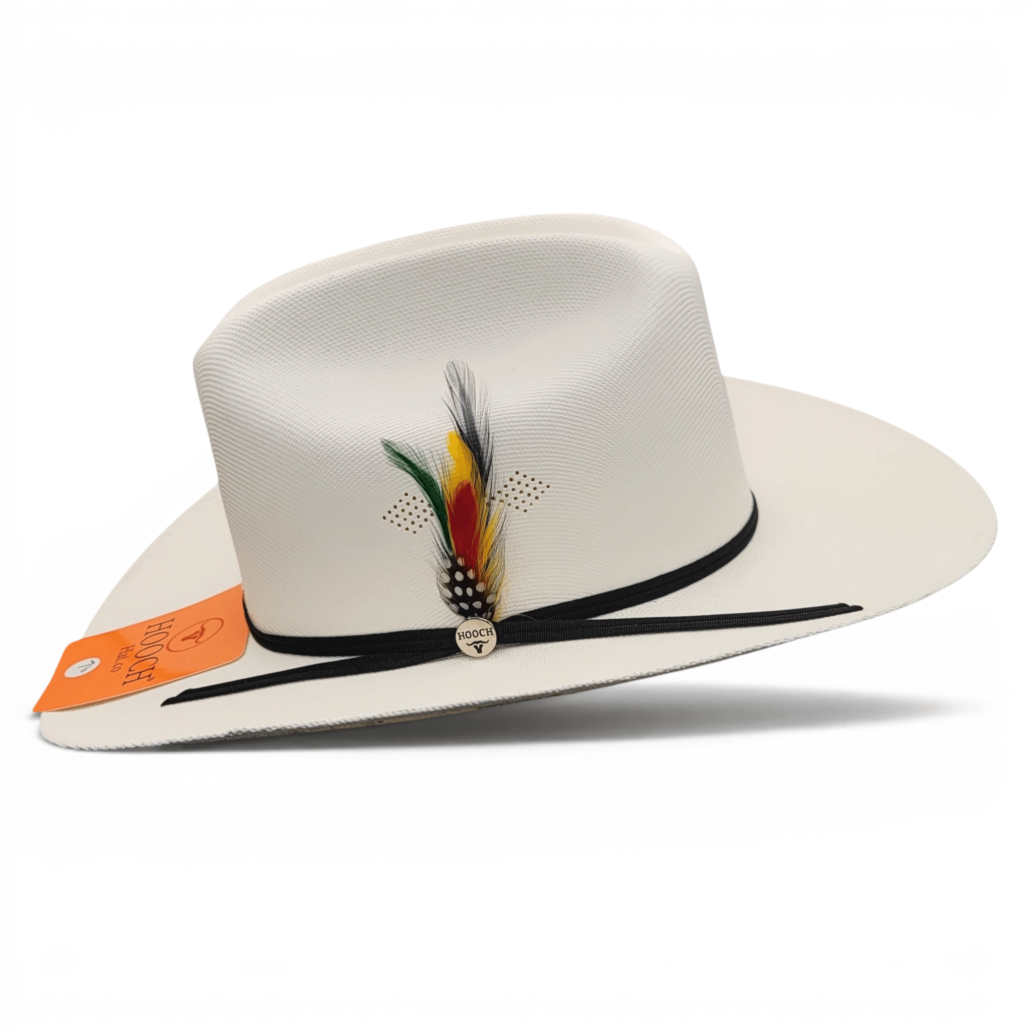 Hooch Sombrero Men’s Western Cowboy Hat Gallos Edition Telar 1x1 1000X Sinaloa Style 4.5” Crown 3.5” Brim with Feather – Hooch Boots