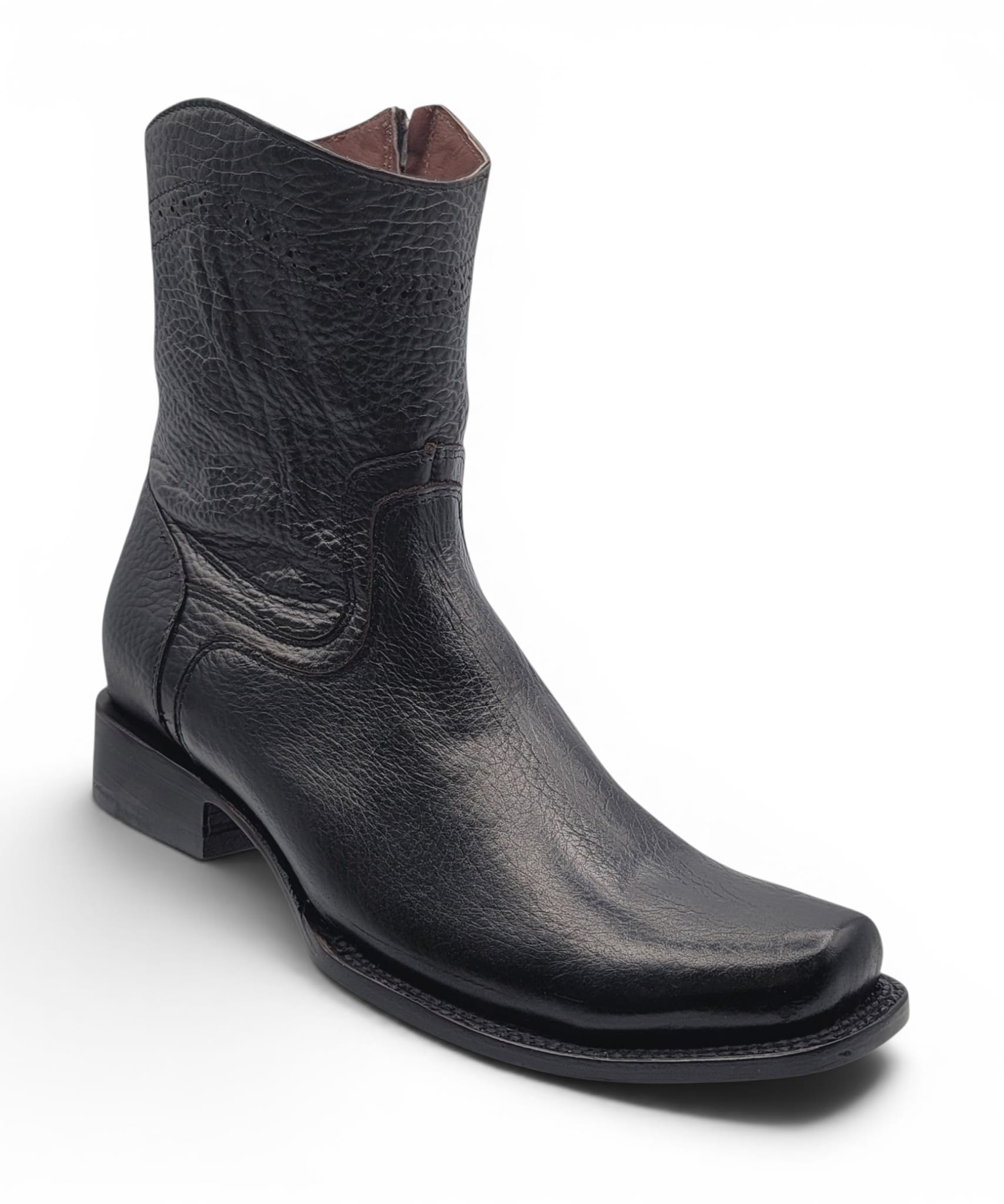 Hooch Western Boot & Belt Set Men’s Genuine Leather Dubai Toe Boots Black Color – Hooch Boots