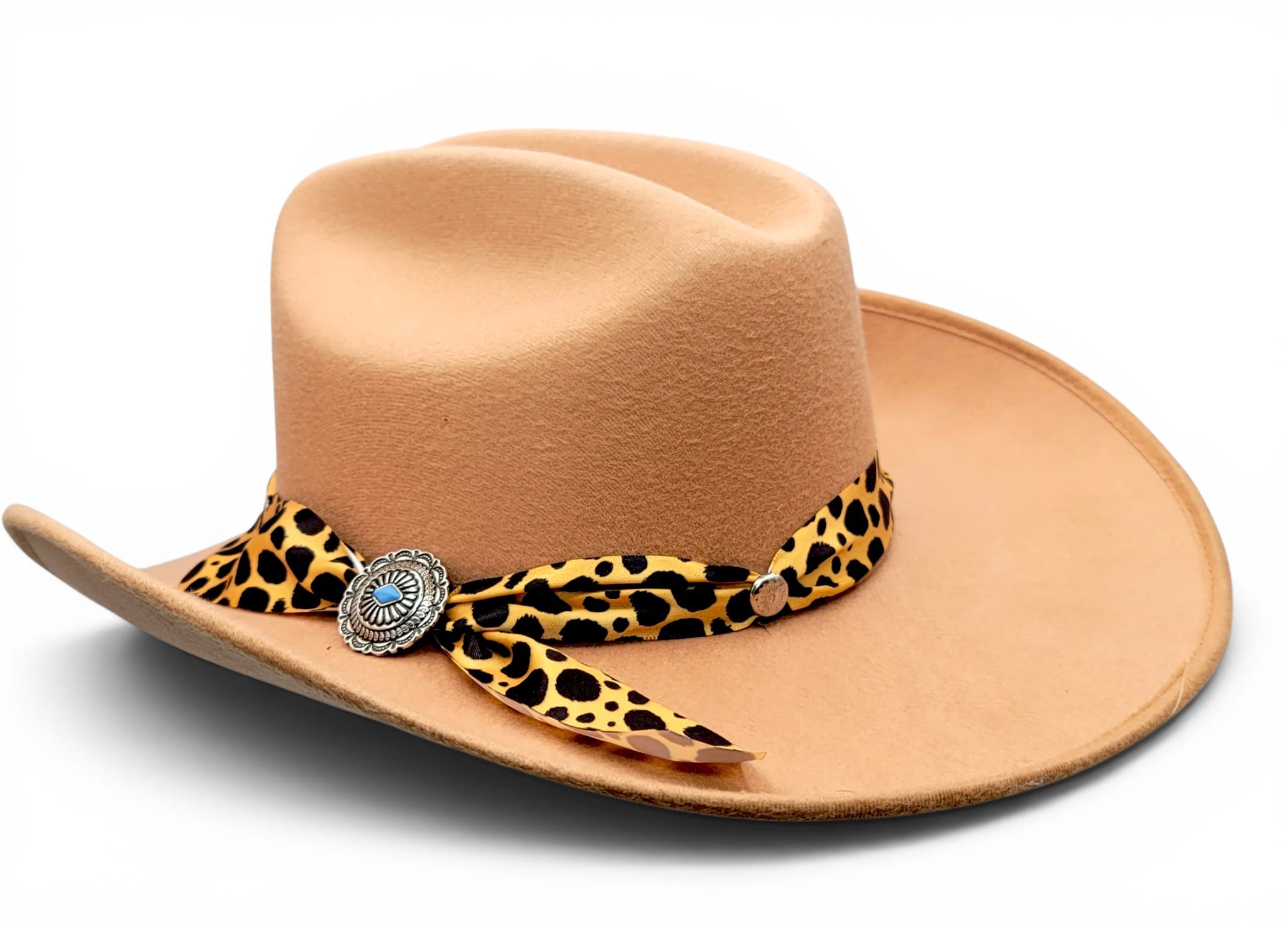 Hooch Women's Western Hat Women's Synthetic Felt Western Cowgirl Hats Honey Color Charlie Animal Print Band – Hooch Boots