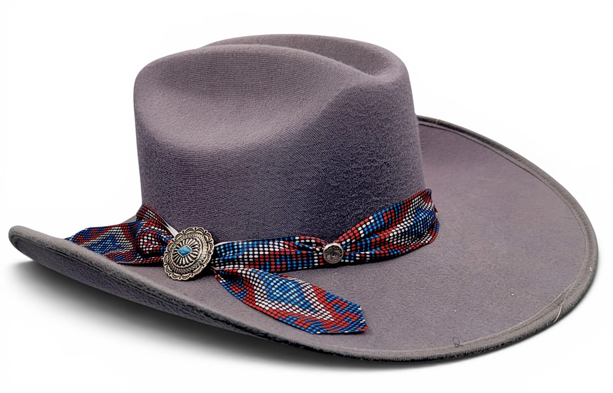 Hooch Women's Western Hat Women's Synthetic Felt Western Cowgirl Hats Oryx Color Charlie Multicolor Band – Hooch Boots