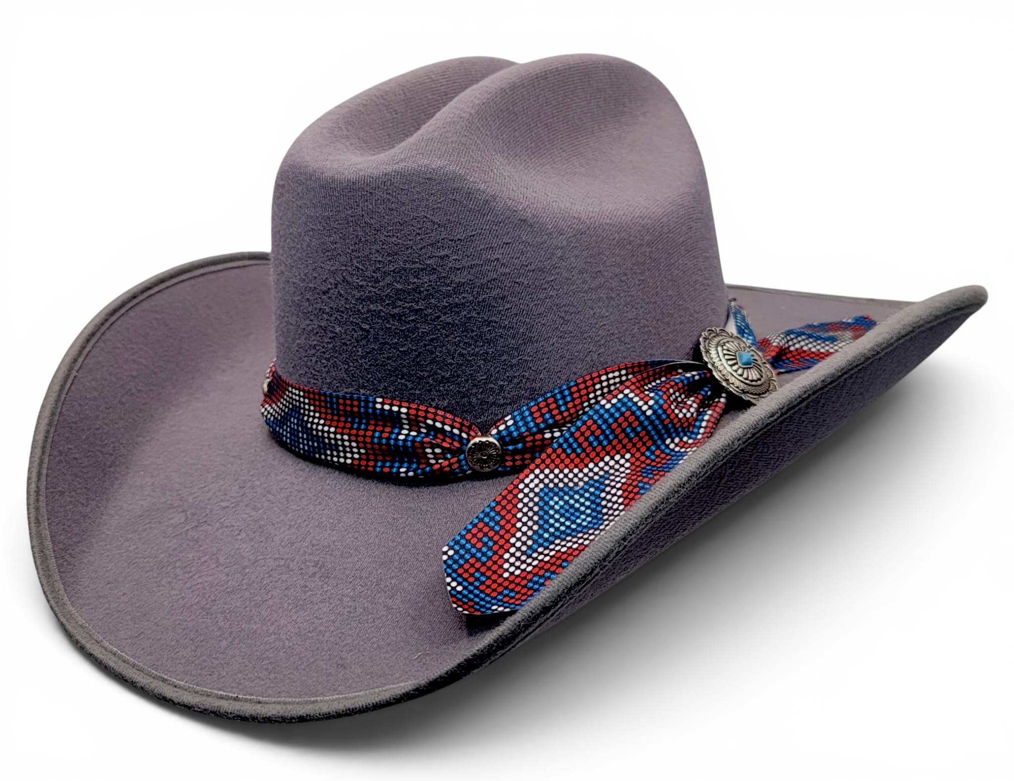 Hooch Women's Western Hat Women's Synthetic Felt Western Cowgirl Hats Oryx Color Charlie Multicolor Band – Hooch Boots