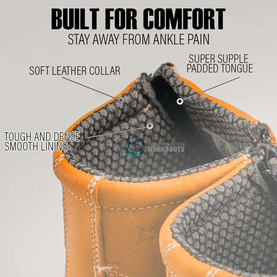 Joe Boots Boots Dual Zipper Comfort Work Boots Habanna Color - Hammer Boots